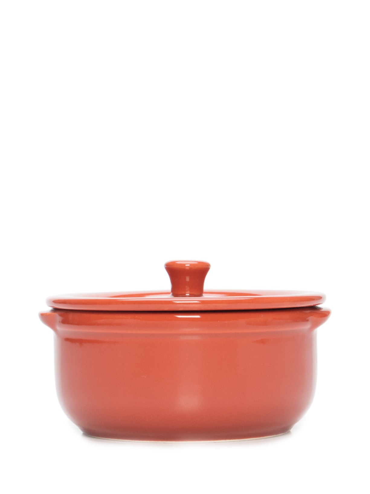 Ramequim Poelle Com Tampa  Em Cerâmica Marrom '2Home