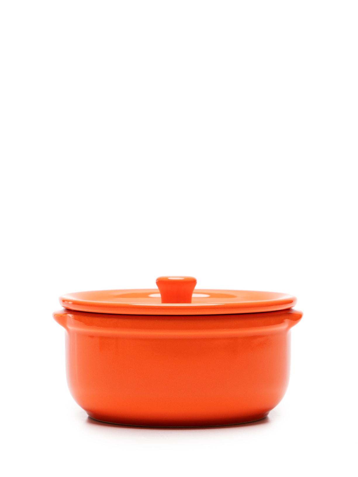 Ramequim Poelle Em Cerâmica Com Tampa - Laranja