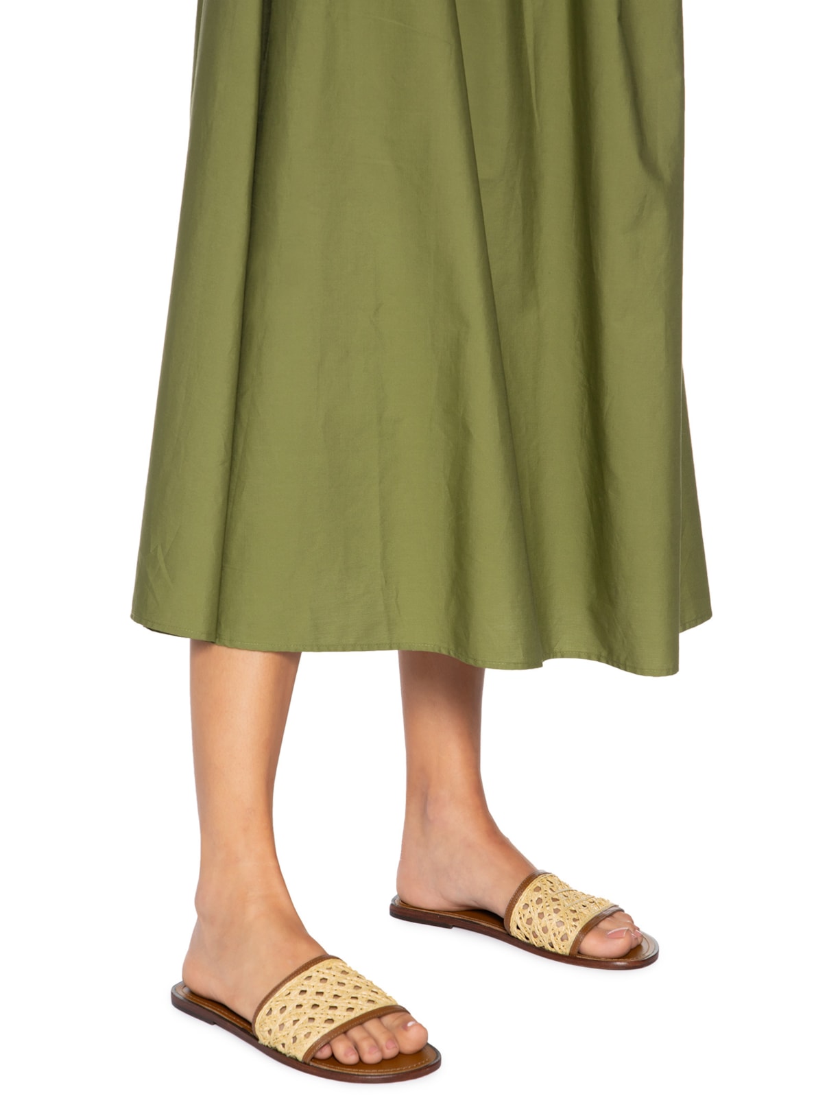 Rasteira Feminina Slide Palha Sextavada Tira Larga Bege Arezzo + Isla