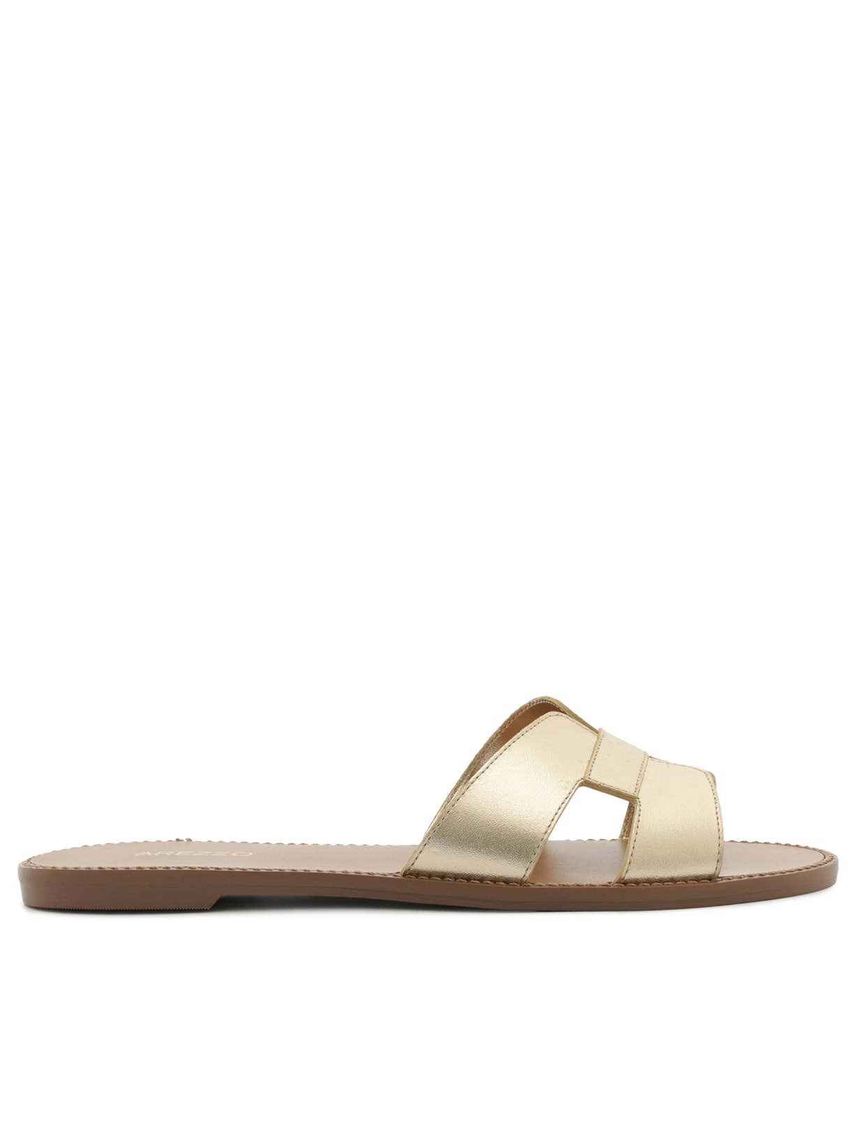Rasteira Feminina Tira Vazada – Dourado Arezzo