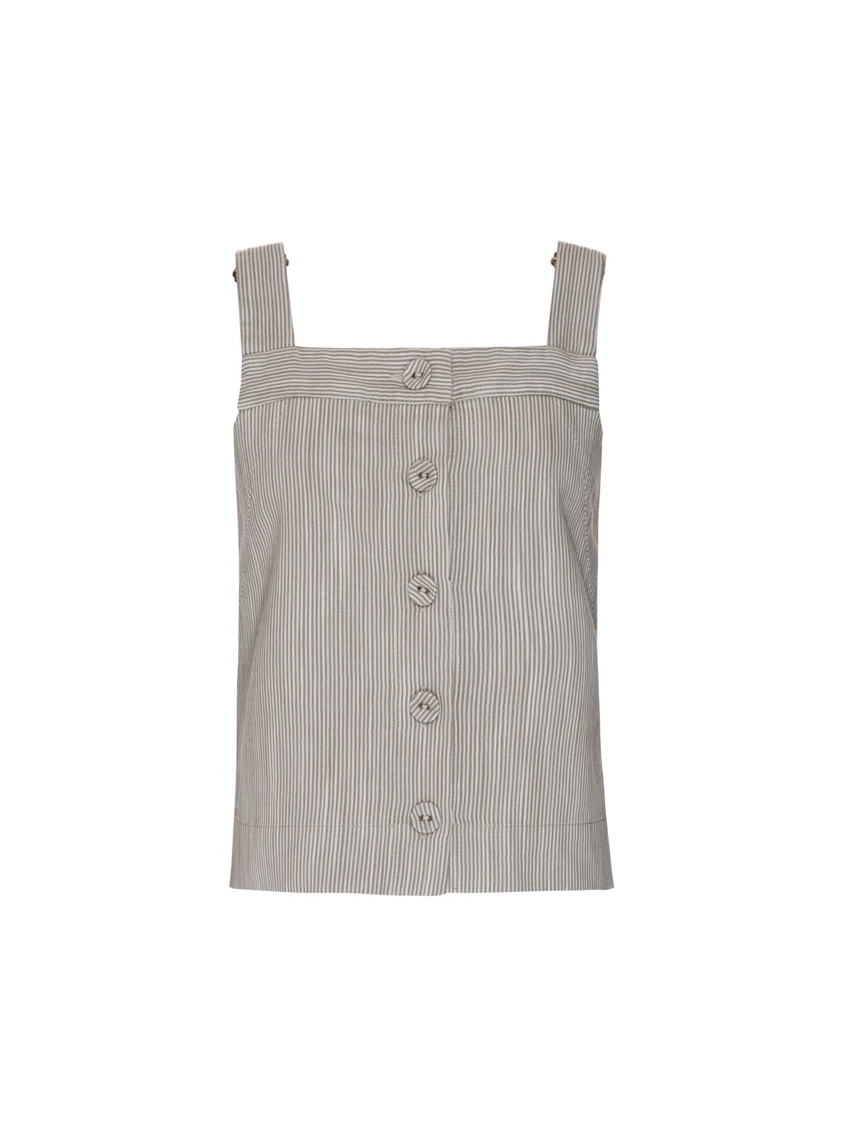 Regata Botões Listras Verde