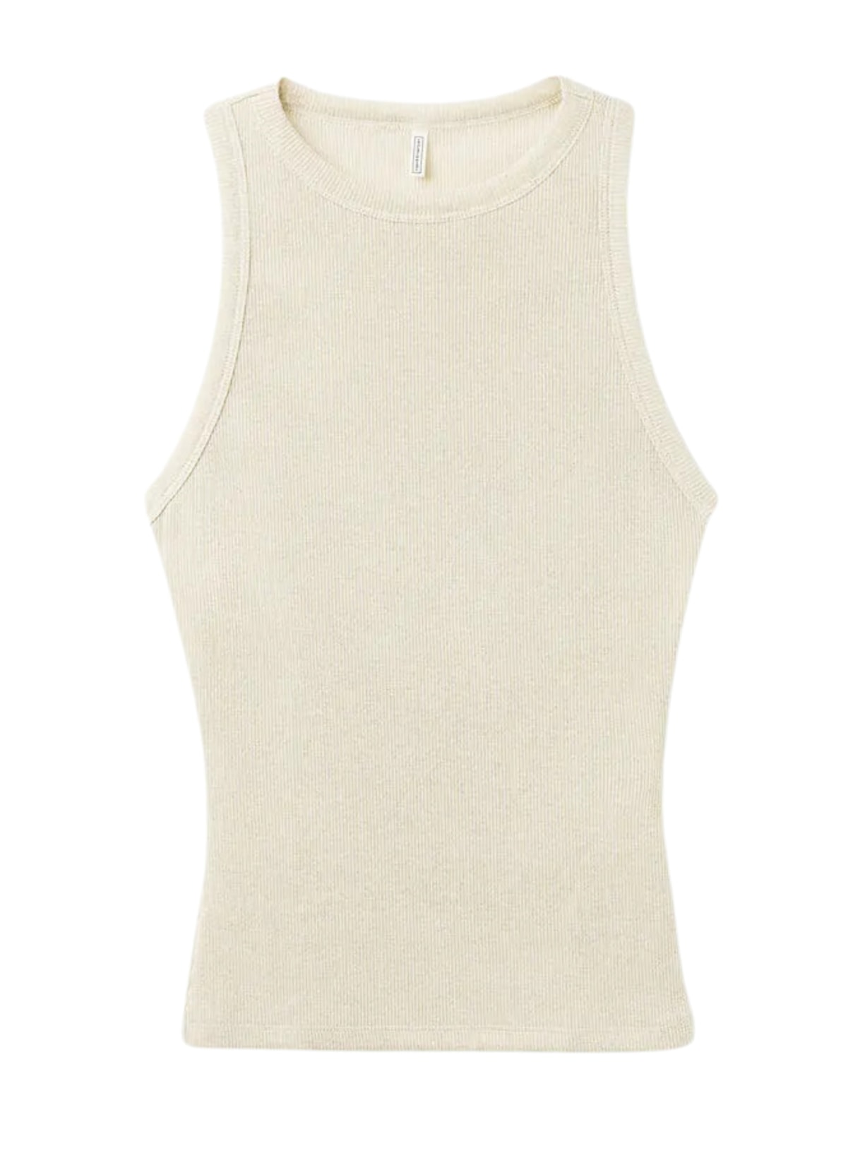 Regata Canelada Em Algodão Lamê Amarelo Intimissimi