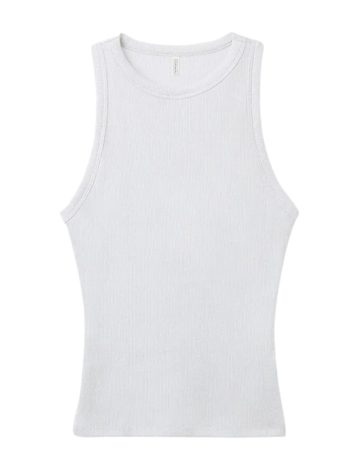 Regata Canelada Em Algodão Lamê Cinza Intimissimi