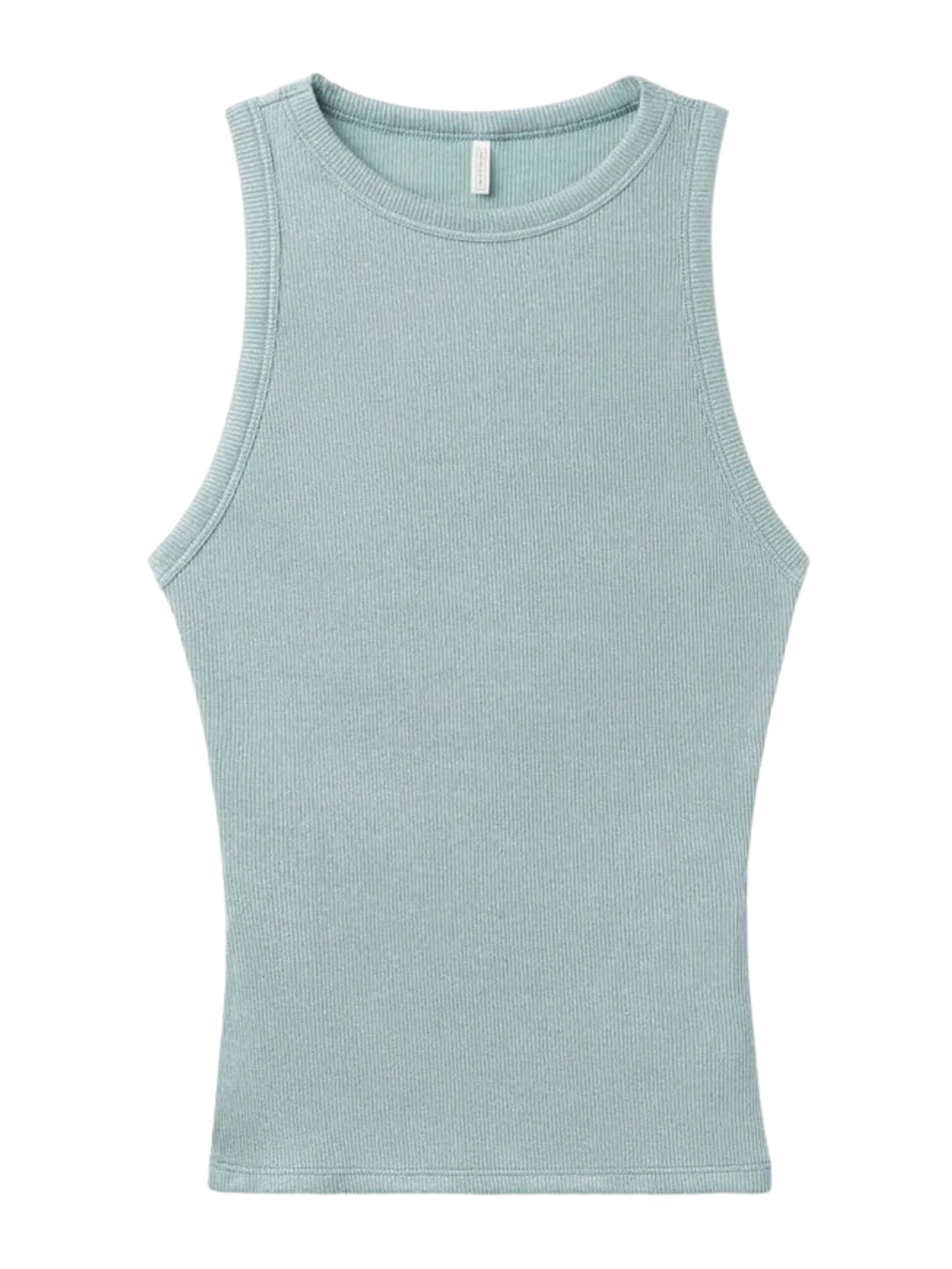 Regata Canelada Em Algodão Lamê Verde Intimissimi