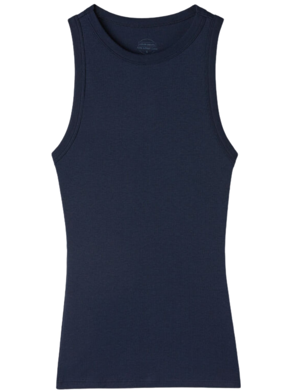 Regata Canelada Em Algodão Supima - Azul