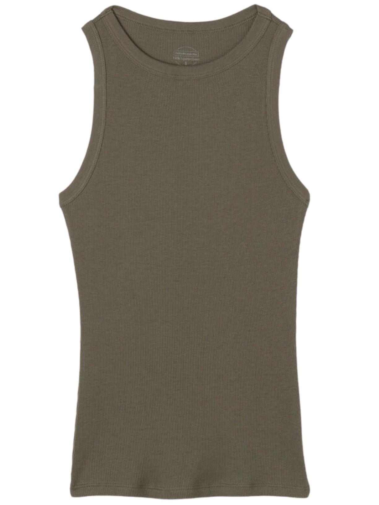 Regata Canelada Em Algodão Supima - Marrom