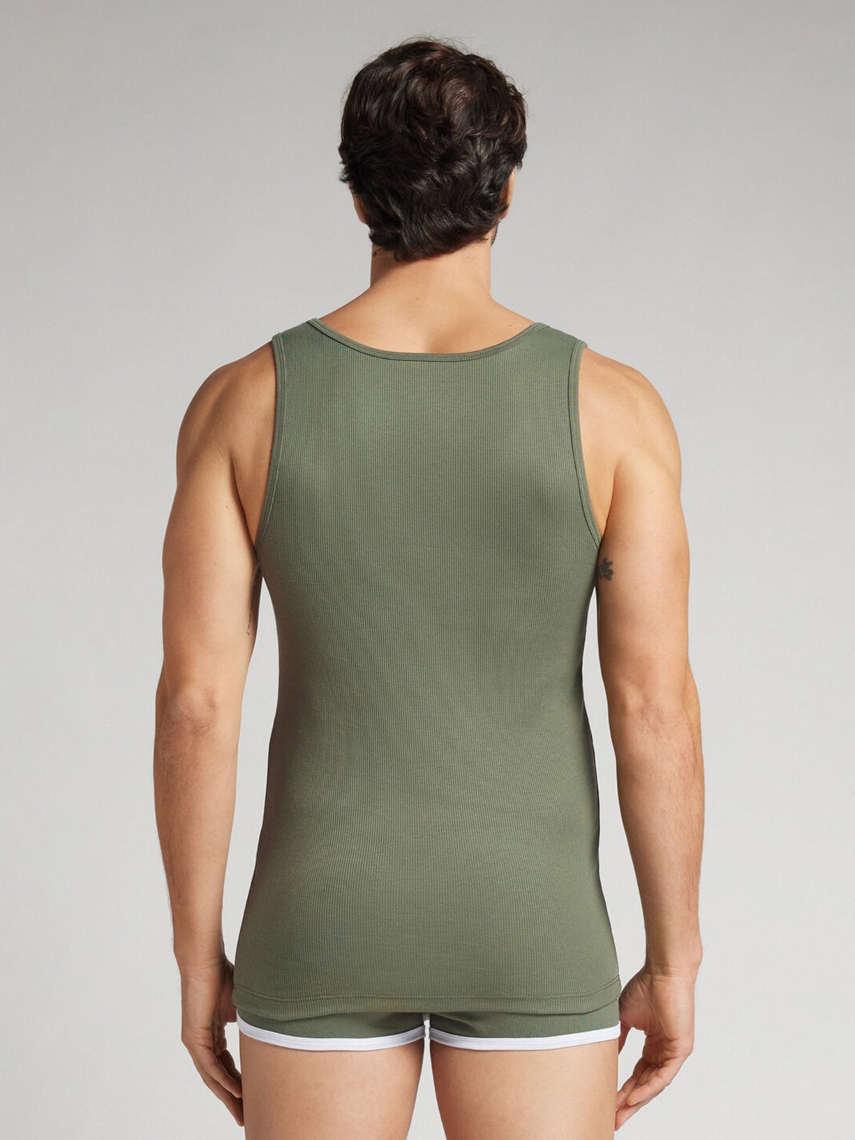 Regata Canelada Em Algodão Supima Verde Intimissimi