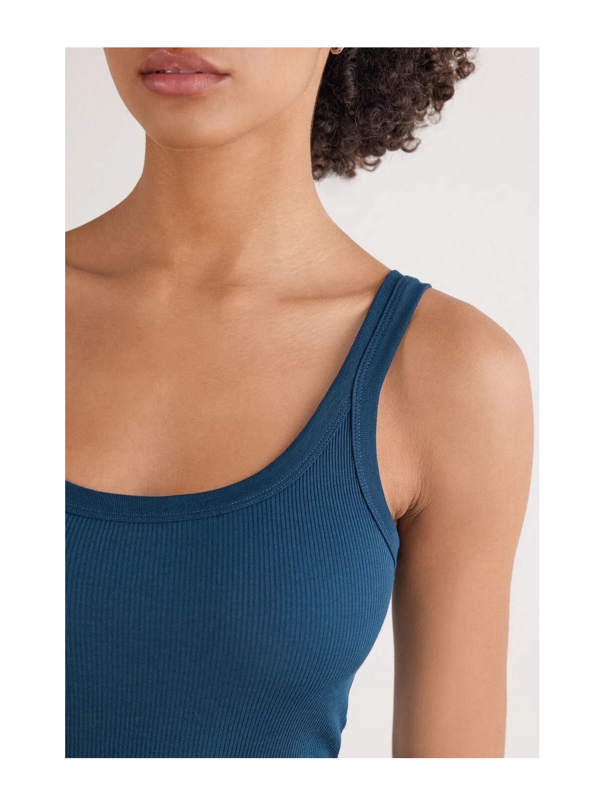 Regata Canelada Estilo Remador Em Algodão Supima Azul Intimissimi