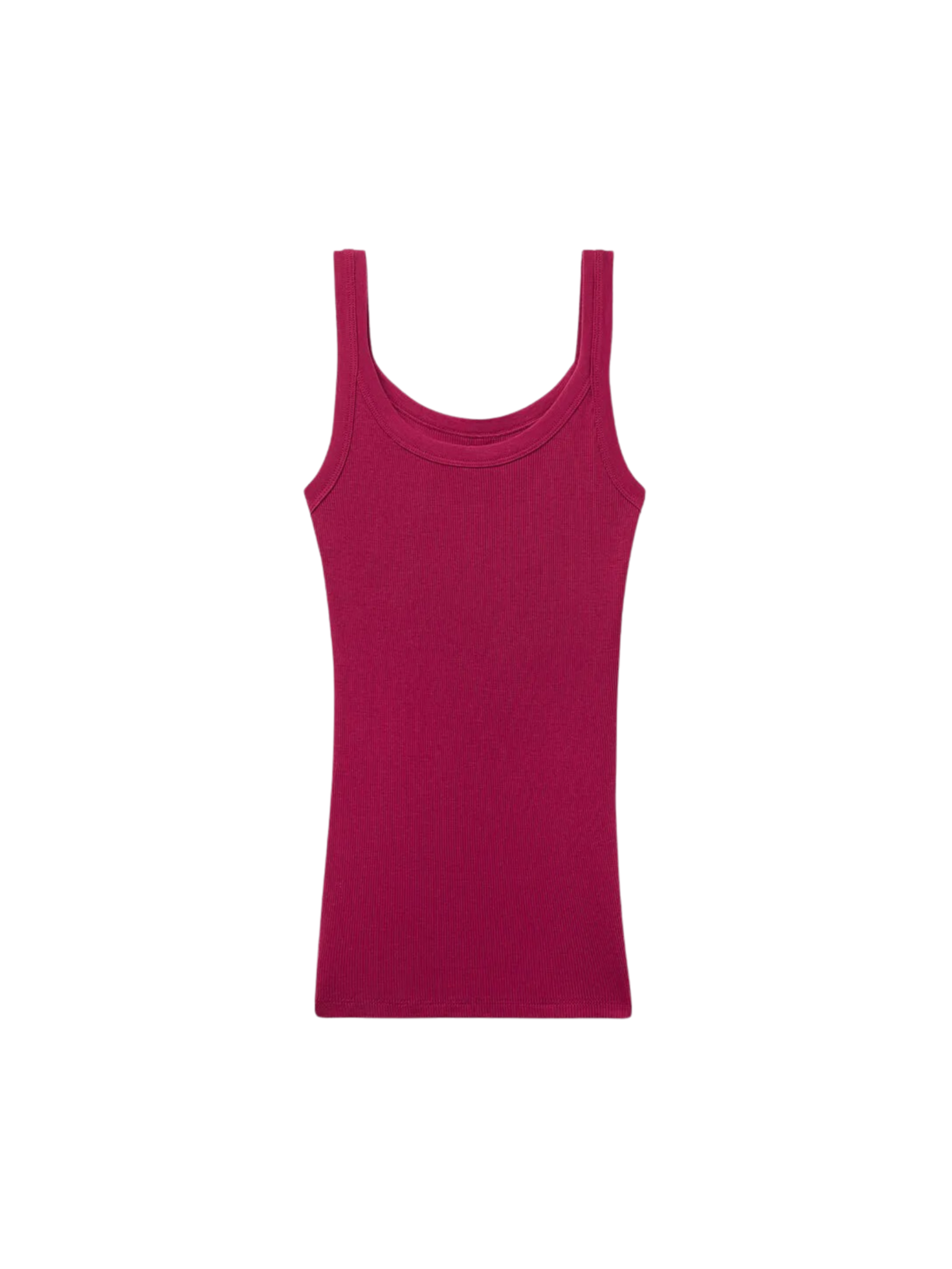 Regata Canelada Estilo Remador Em Algodão Supima - Bordô