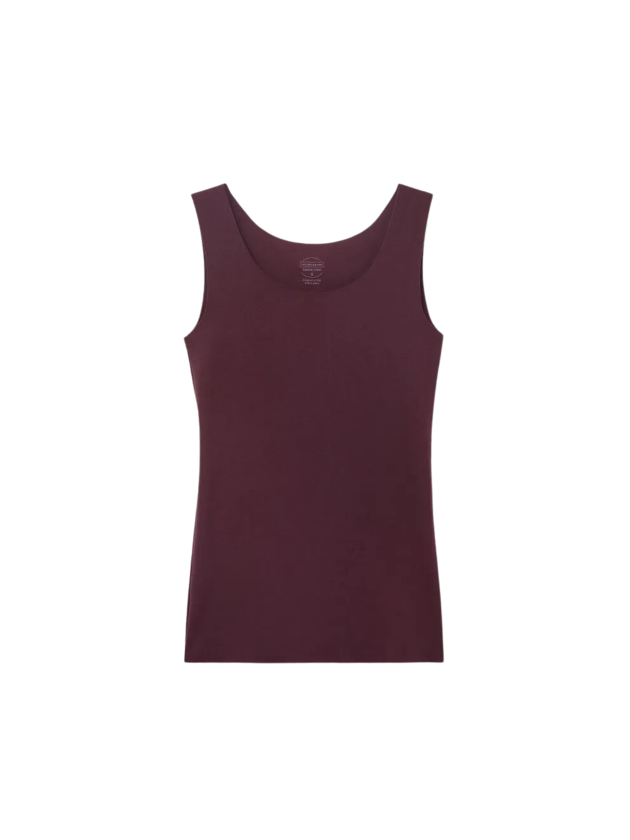 Regata Com Decote Redondo e Sem Costura Em Algodão Bordô Intimissimi