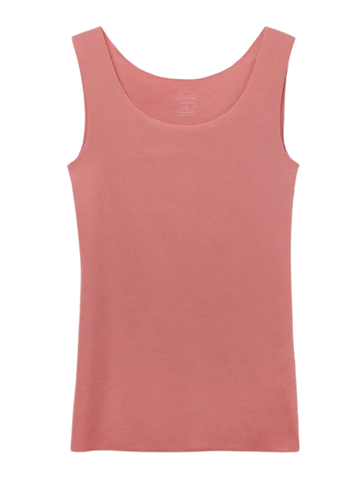 Regata Com Decote Redondo Em Algodão - Rosa