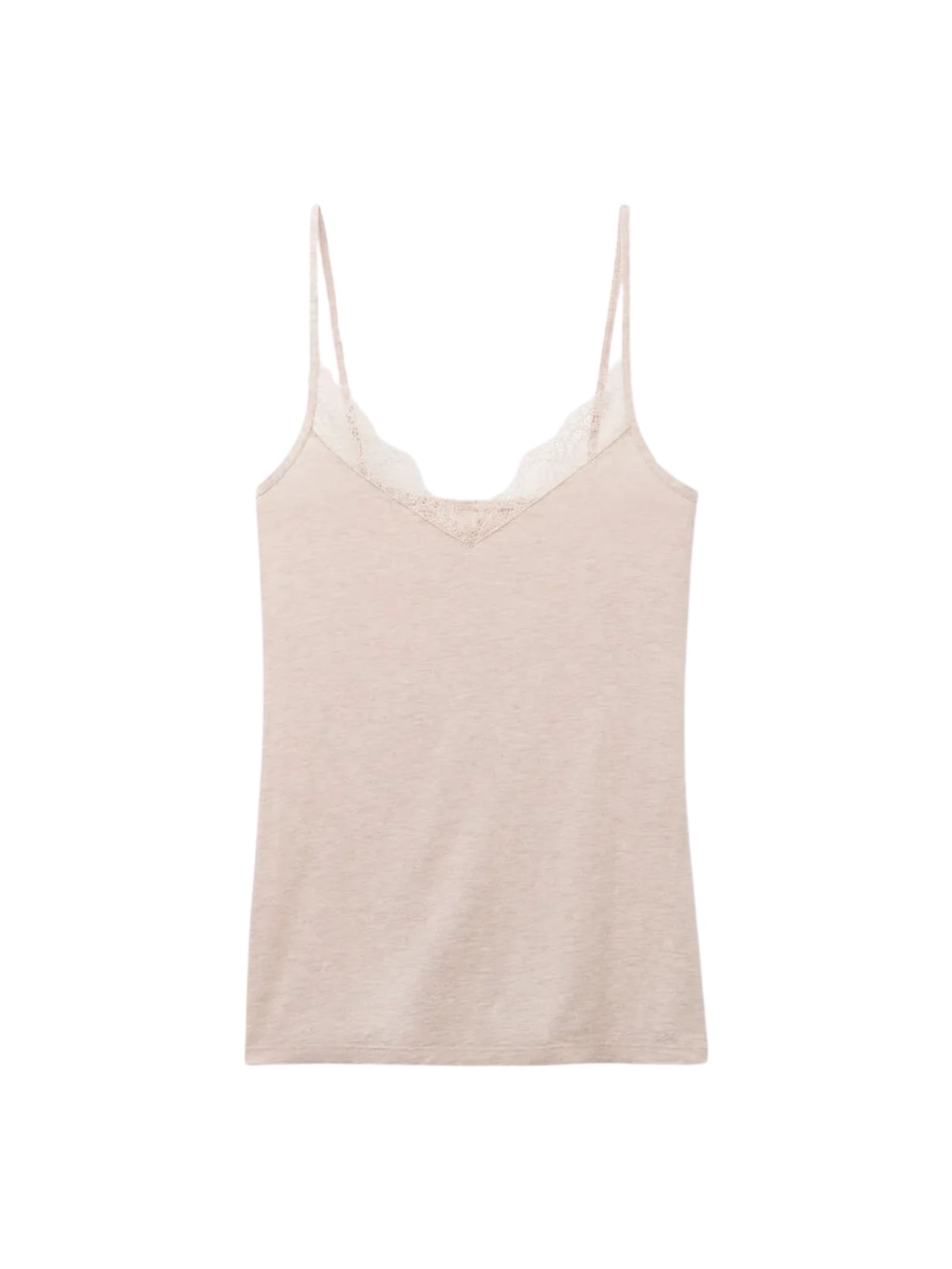 Regata Com Renda Em Modal Ultralight Com Cashmere - Bege