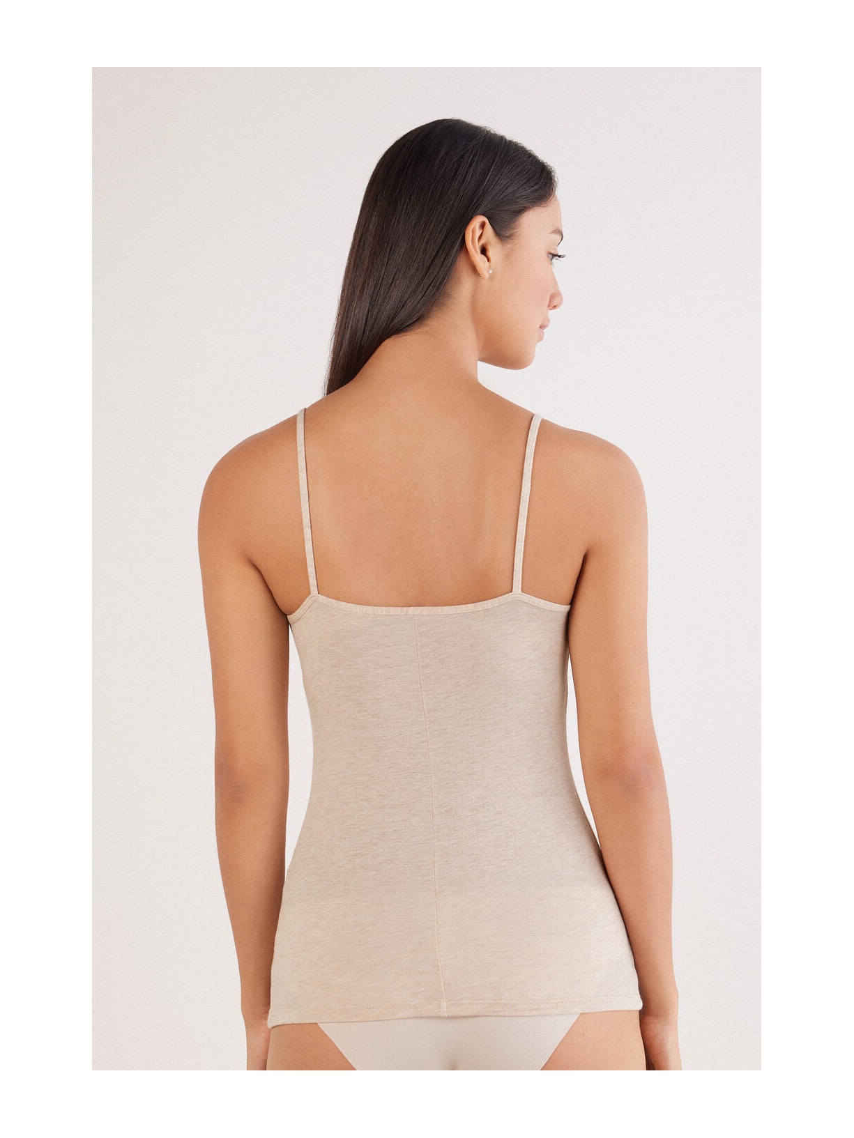 Regata Com Renda Em Modal Ultralight Com Cashmere Bege Intimissimi