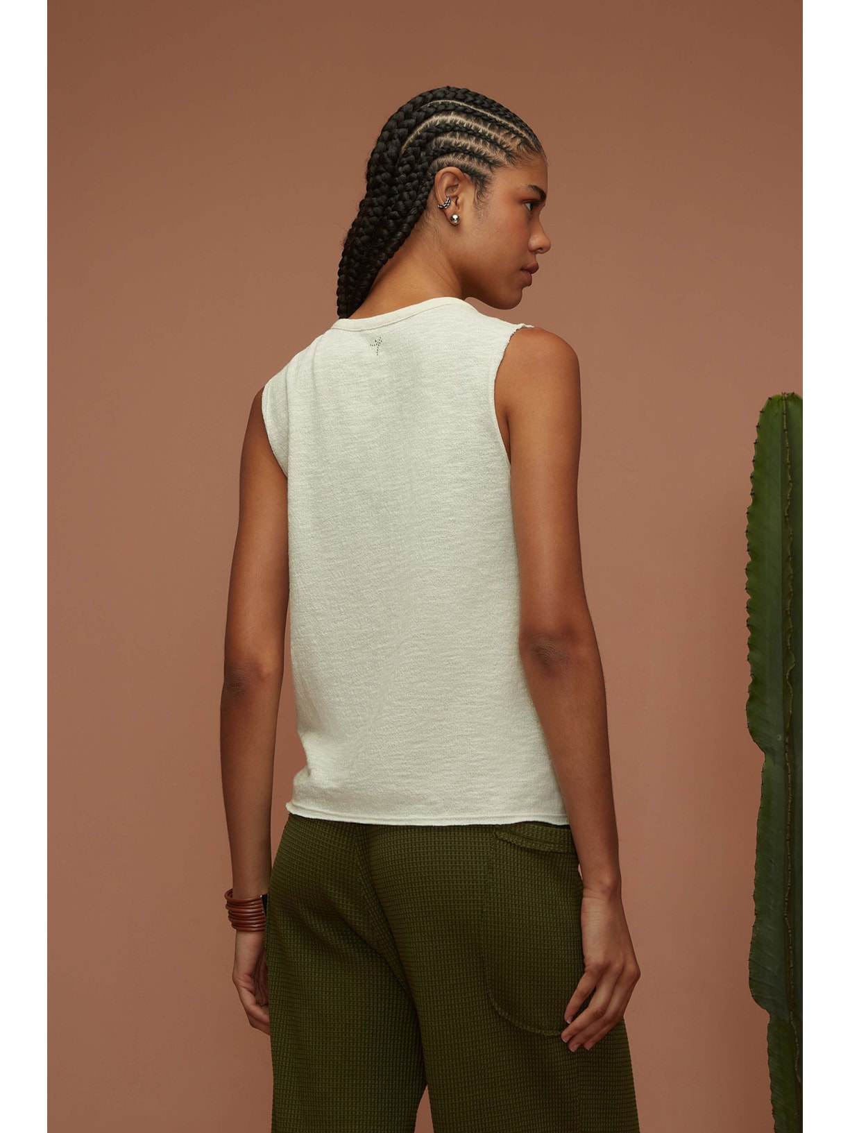 Regata Creme Algodão Noah Yogini