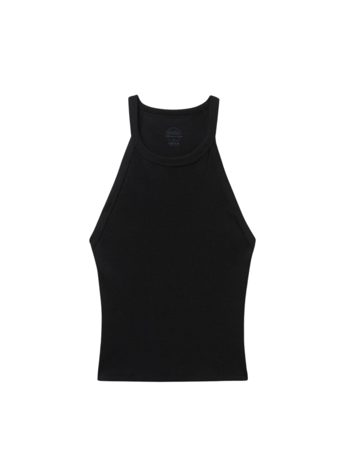 Regata Cropped Canelada Em Algodão Supima Preto Intimissimi