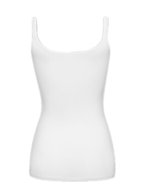 Regata De Alças Finas Em Algodão - Branco