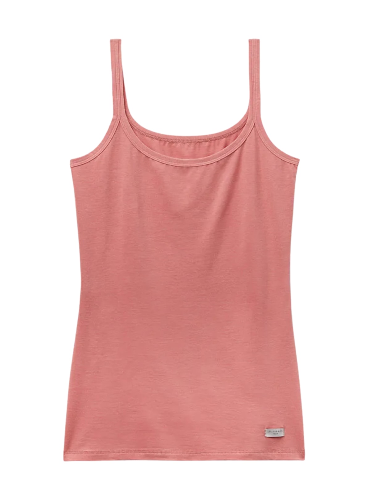 Regata De Alças Finas Em Algodão - Rosa