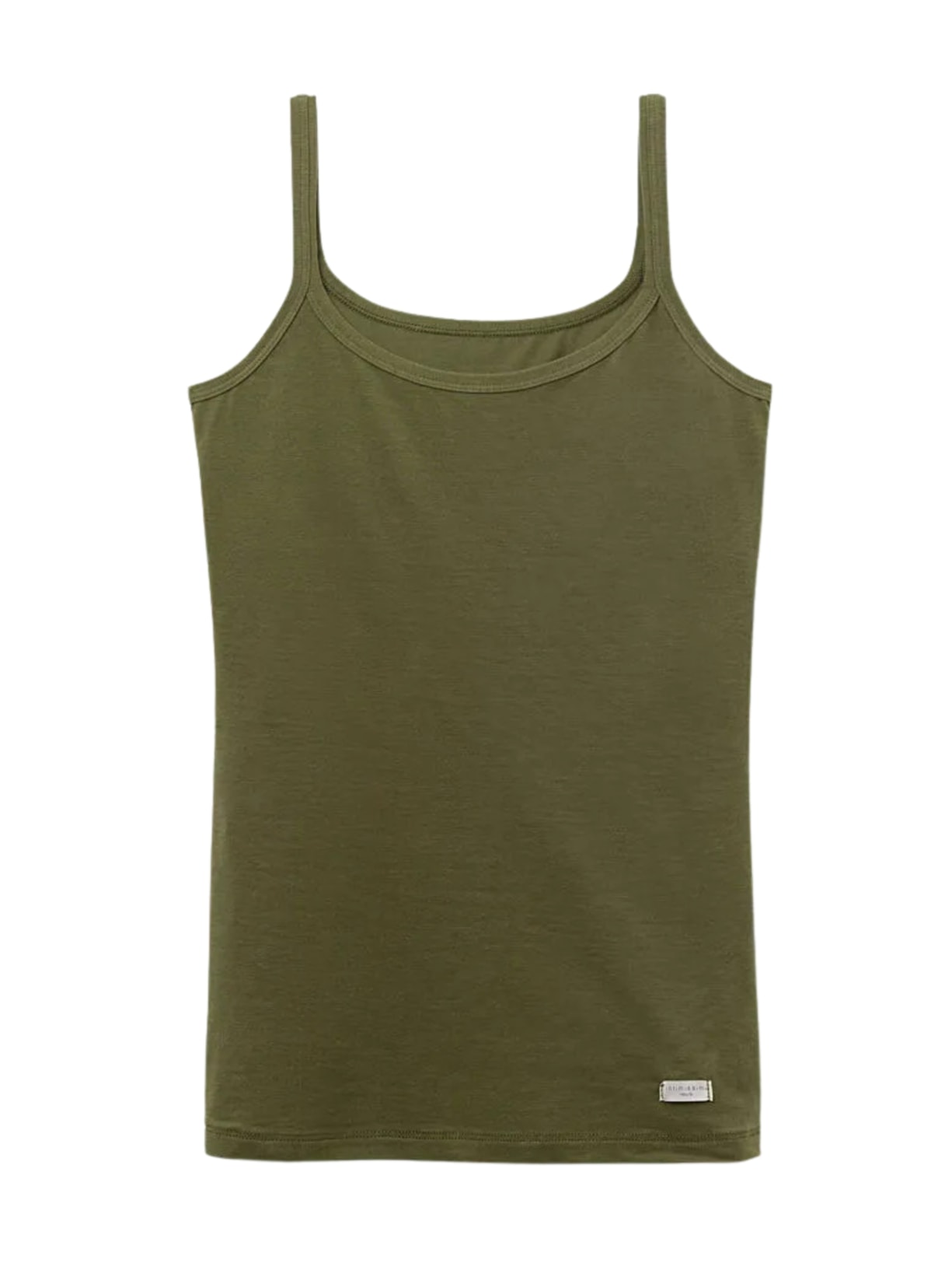 Regata De Alças Finas Em Algodão - Verde