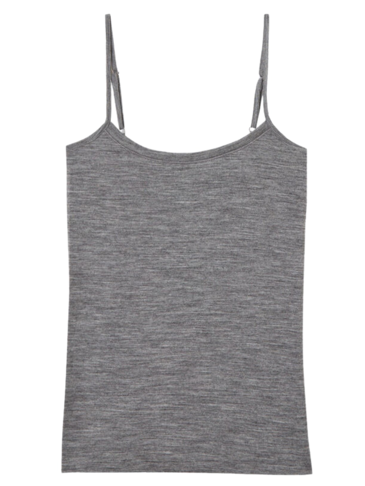 Regata De Alças Finas Wool & Cotton - Cinza