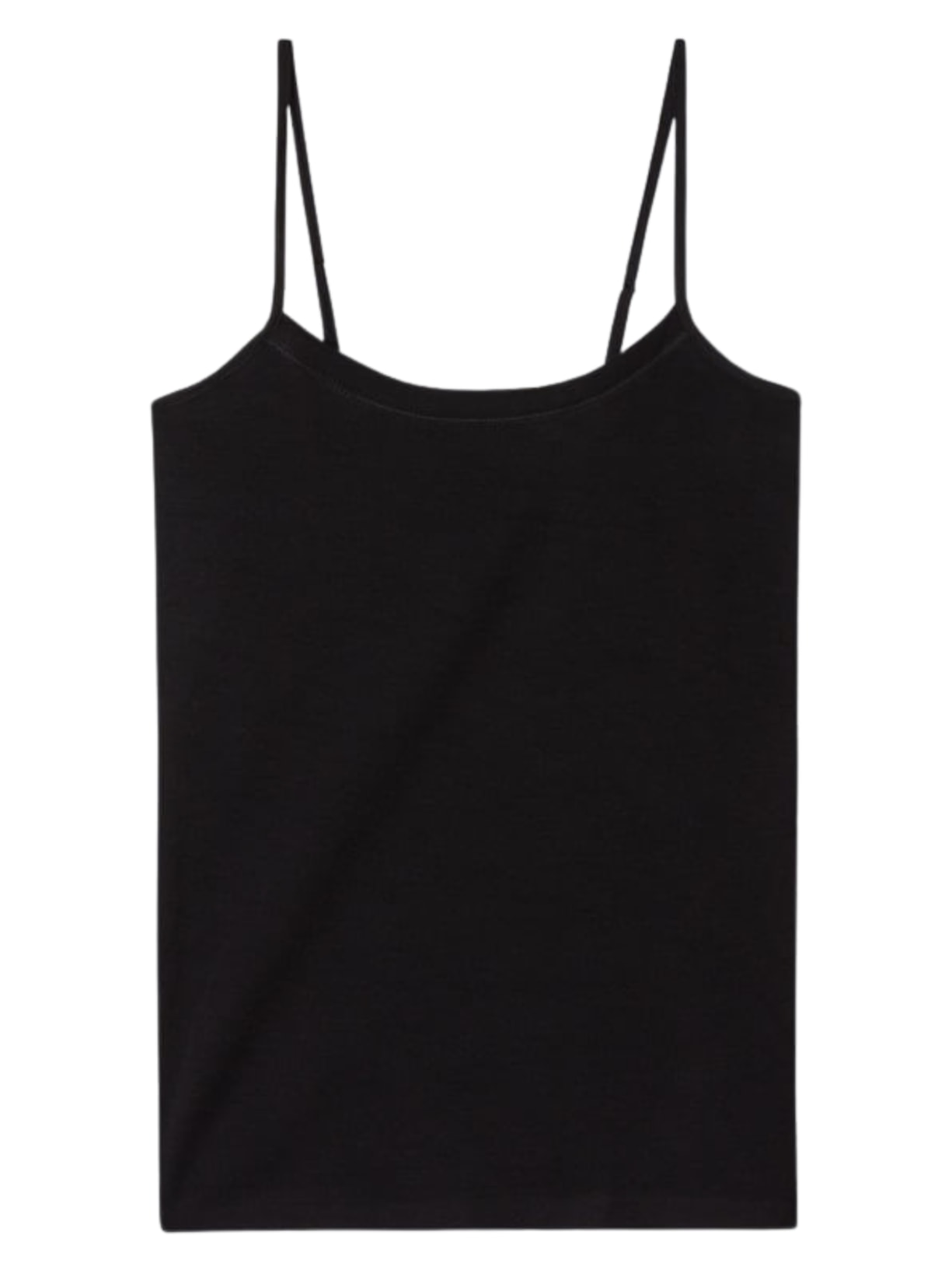 Regata De Alças Finas Wool & Cotton - Preto