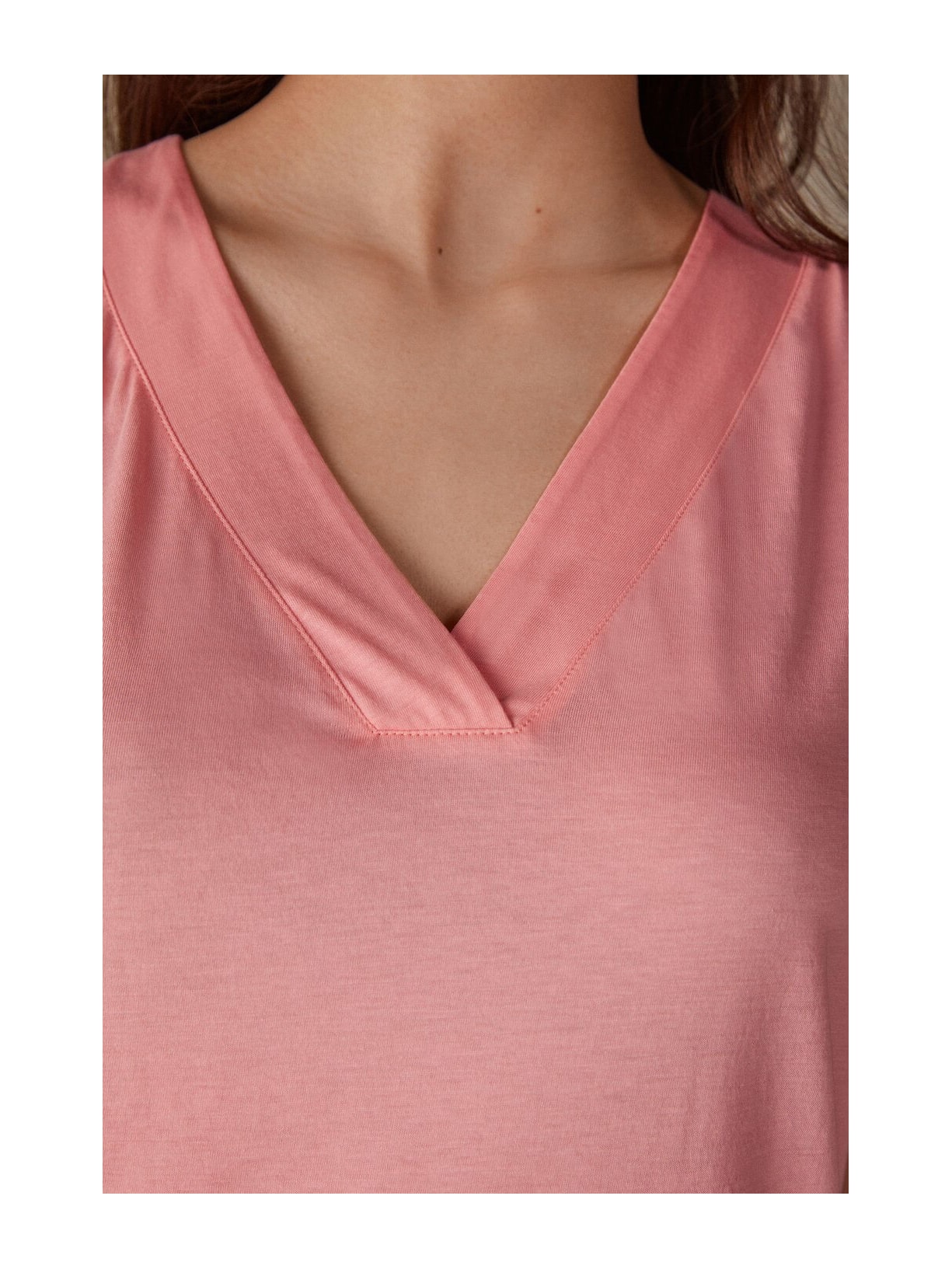 Regata Decote Em v Em Algodão Supima® Ultrafresh Rosa Intimissimi