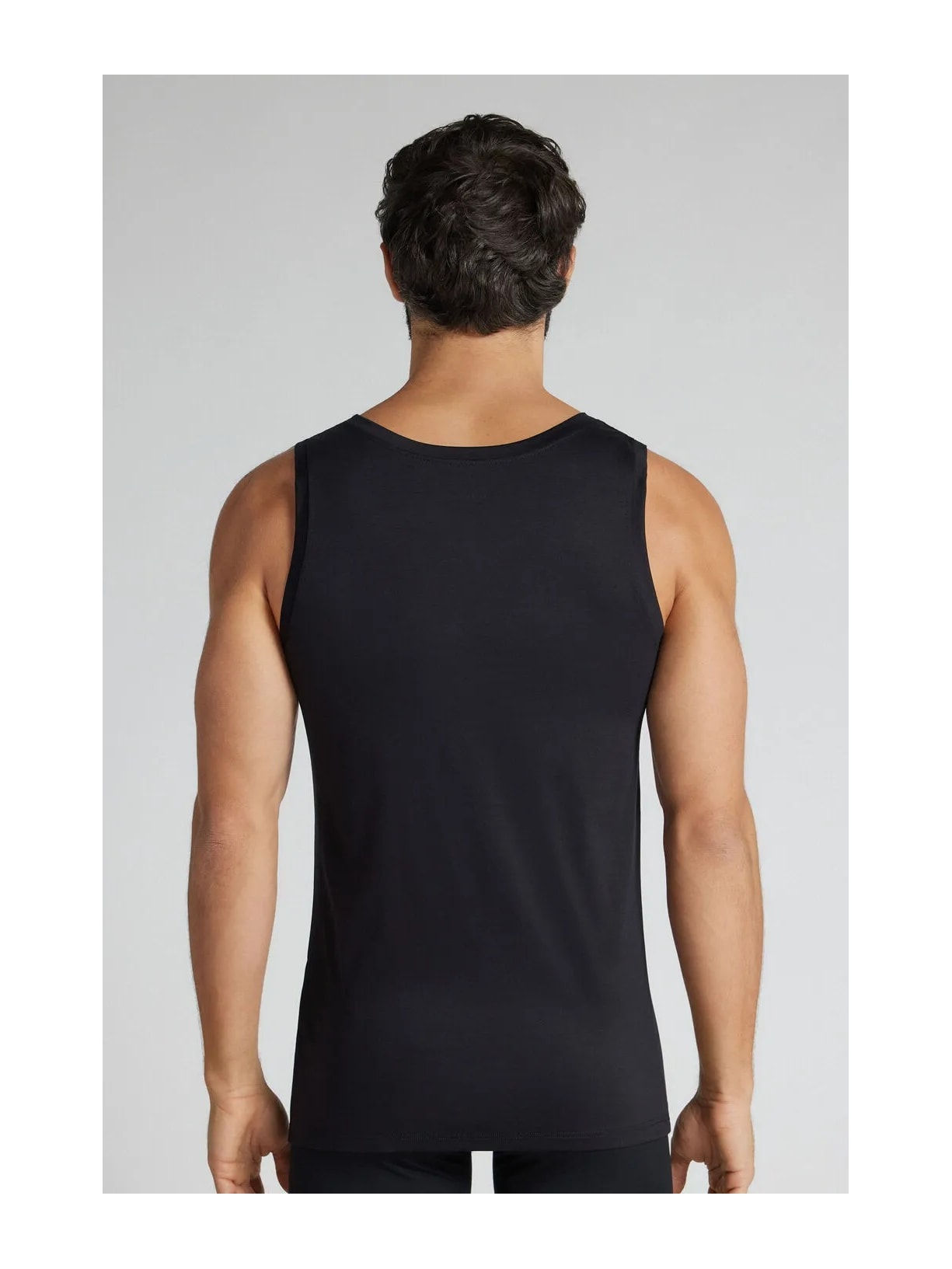 Regata Em Algodão Premium Preto Intimissimi