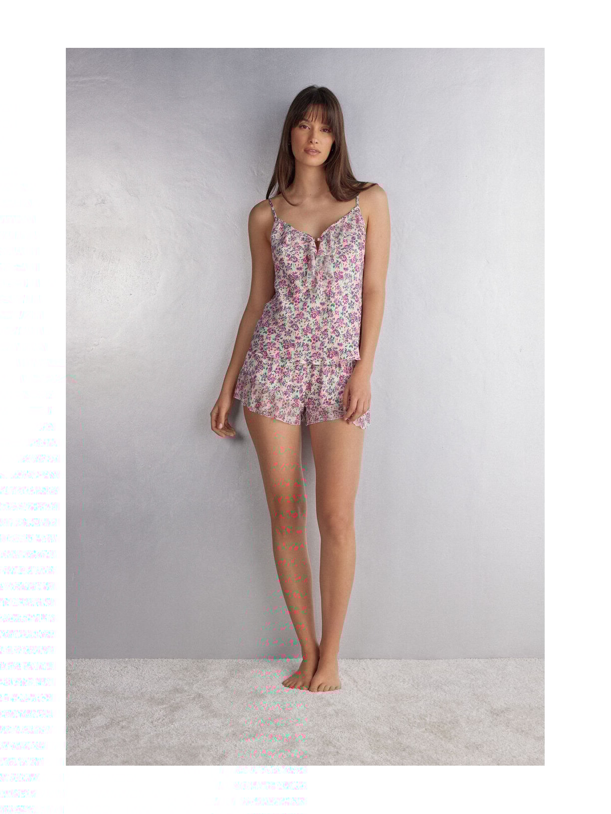 Regata Em Cetim Life Is a Flower Rosa Intimissimi