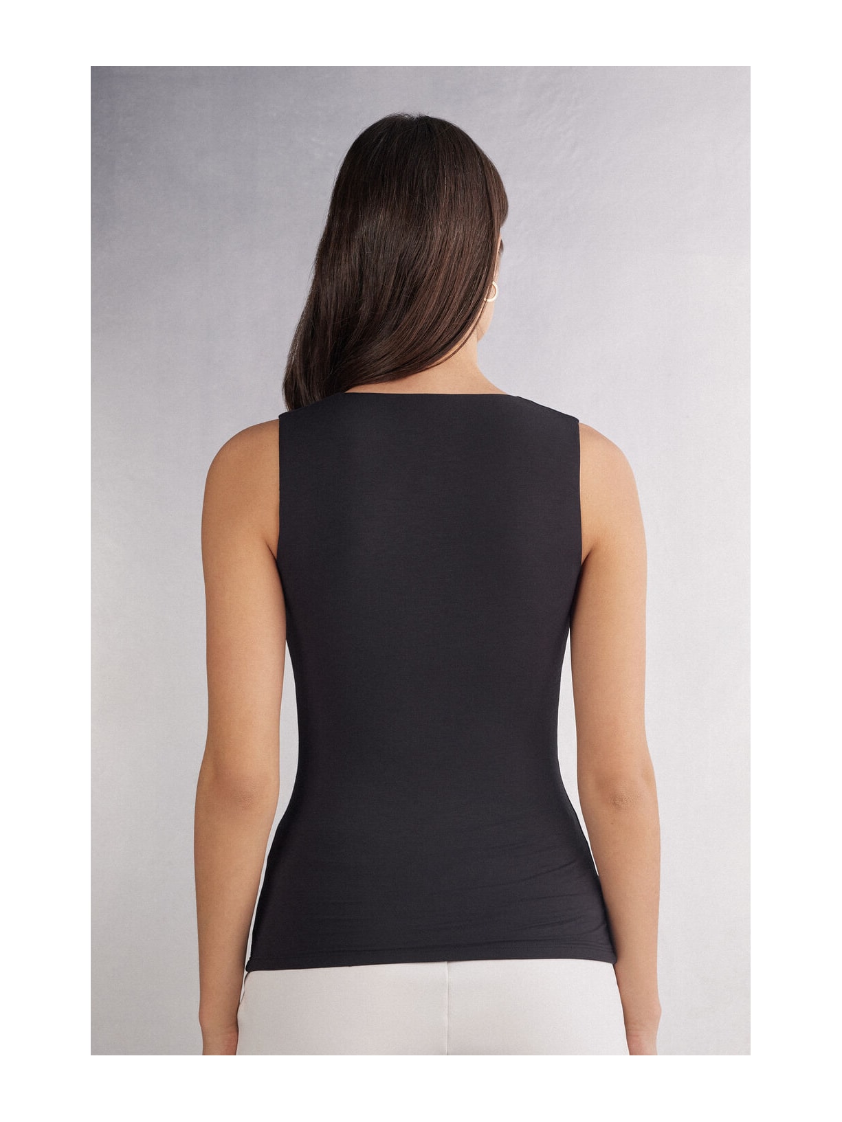 Regata Em Fresh Bamboo Preto Intimissimi