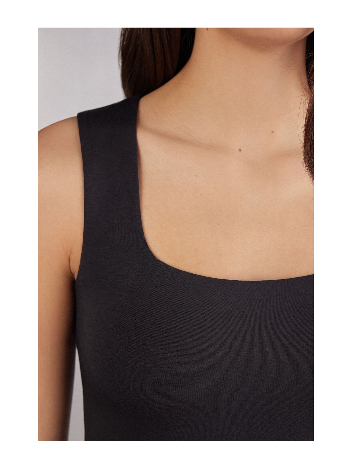 Regata Em Fresh Bamboo Preto Intimissimi