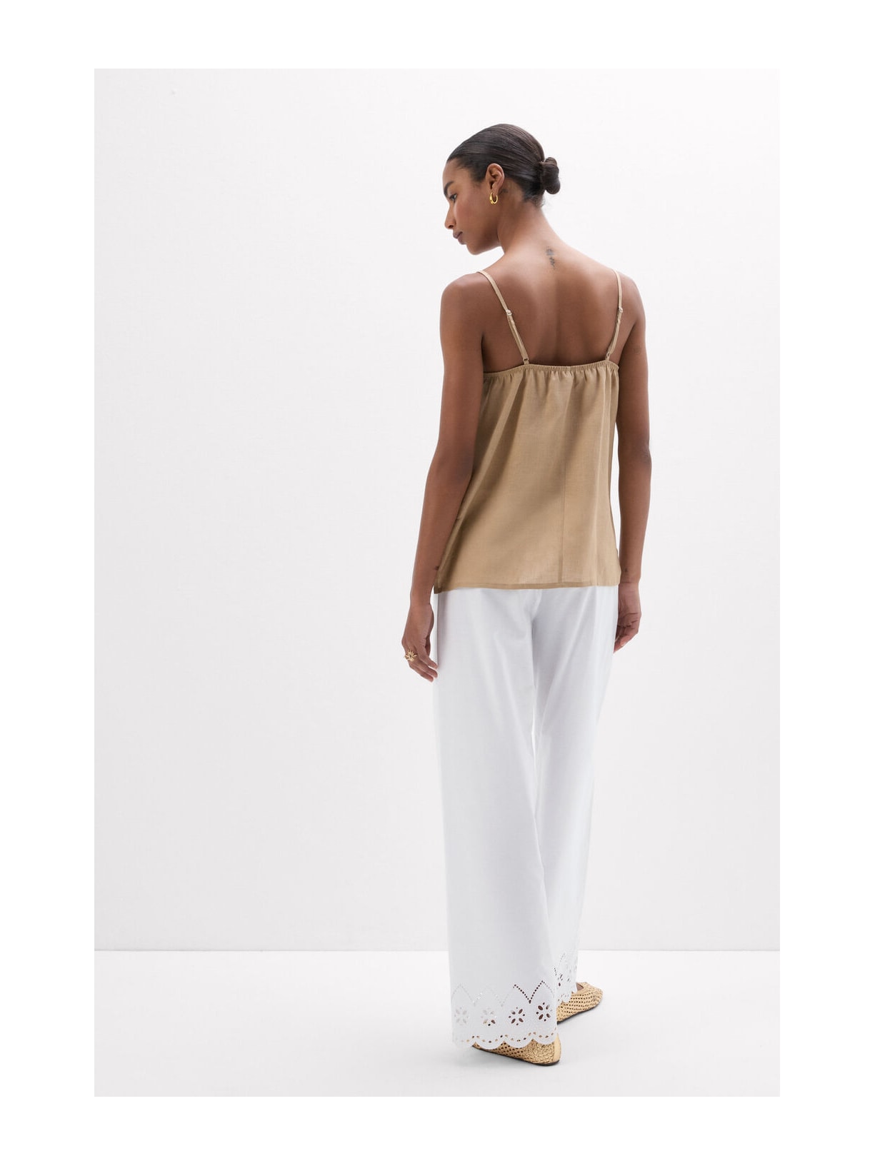 Regata Em Linho Bege Intimissimi