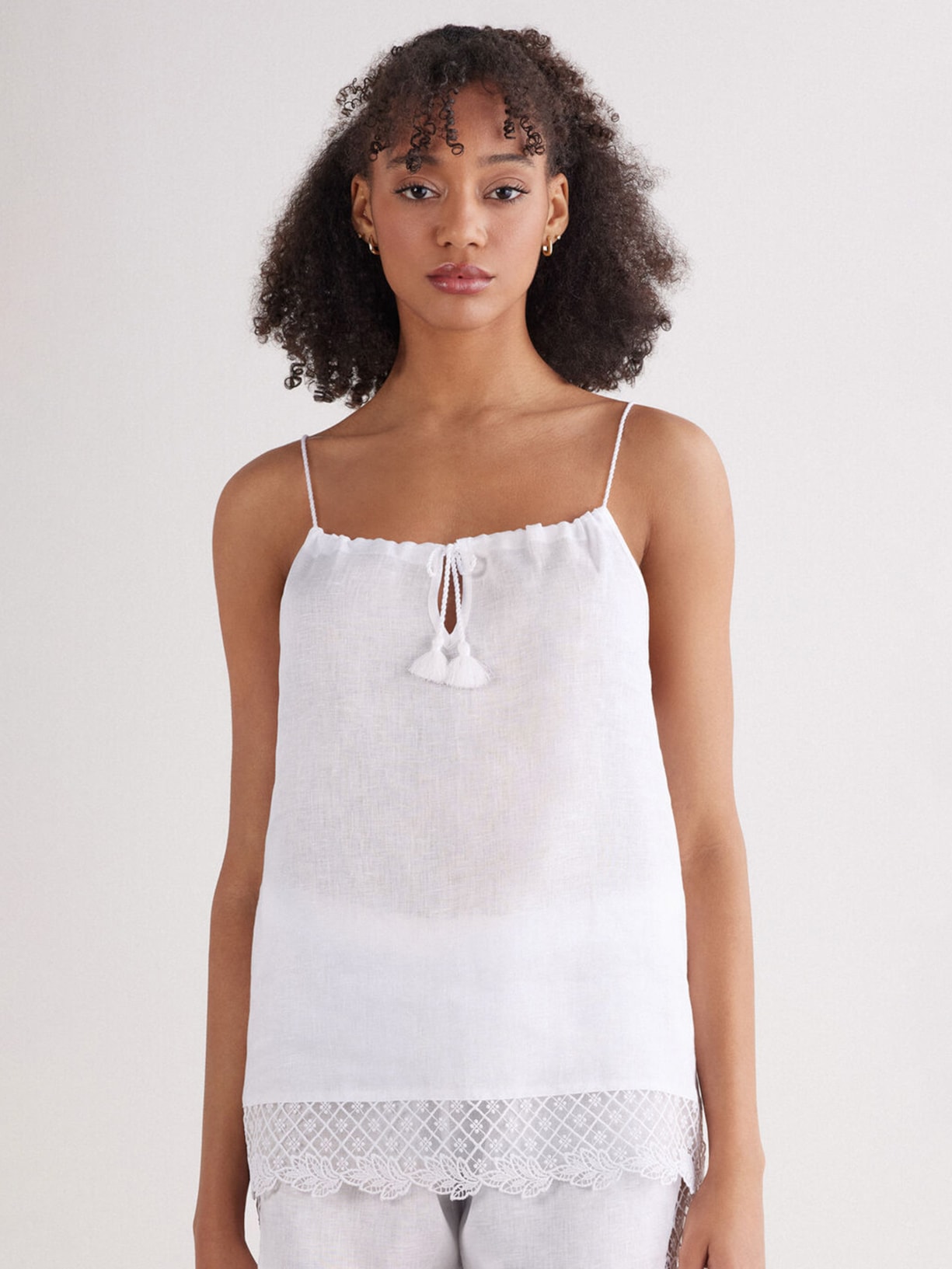 Regata Em Linho Sophisticated Allure Branco Calzedonia