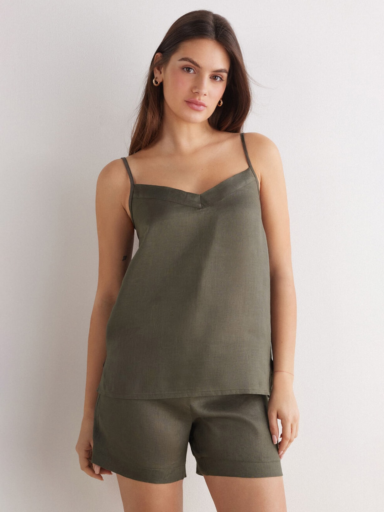 Regata Em Linho The Pure Linen Verde Intimissimi