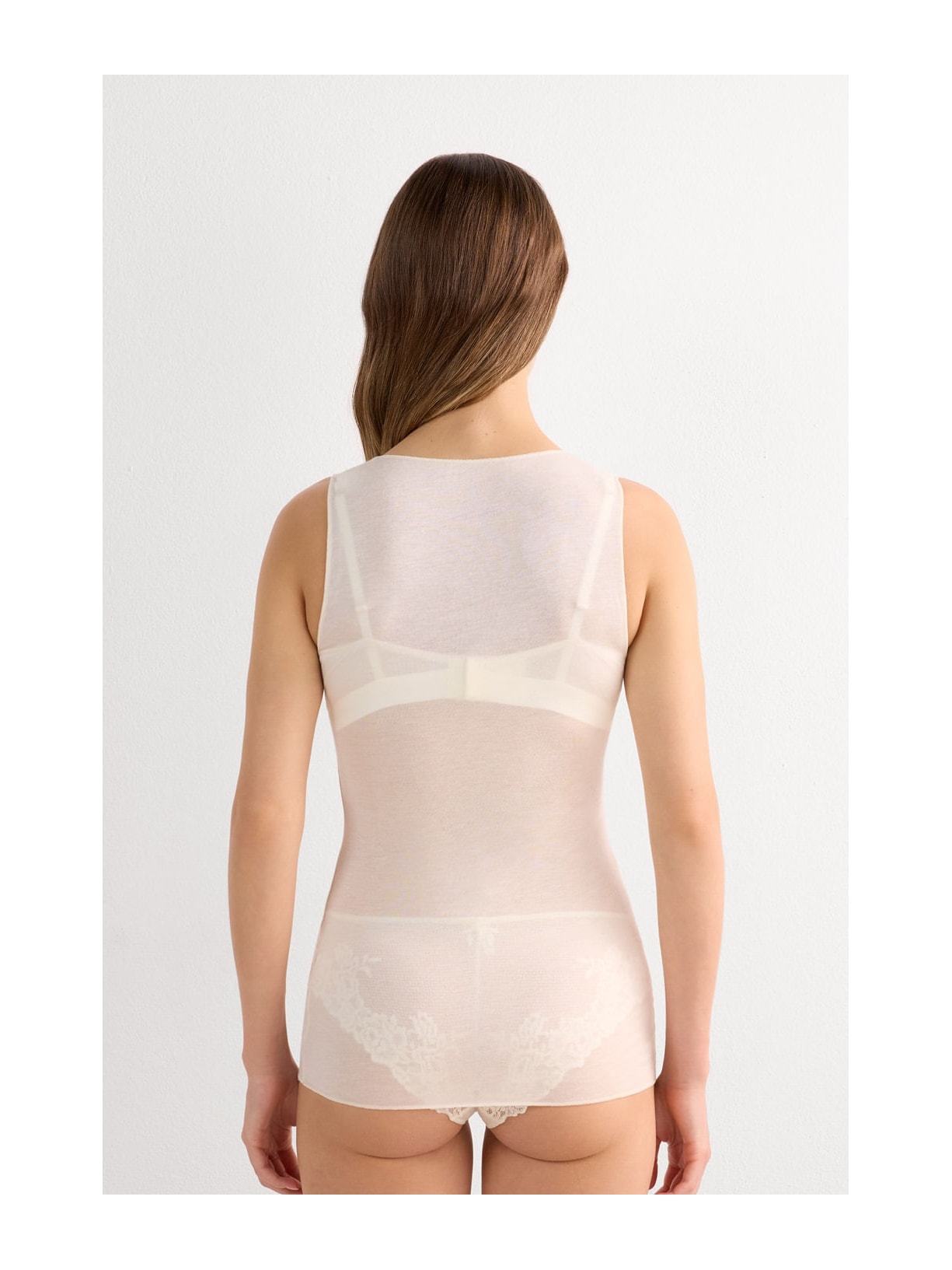 Regata Em Modal e Cashmere Ultralight Marfim Intimissimi