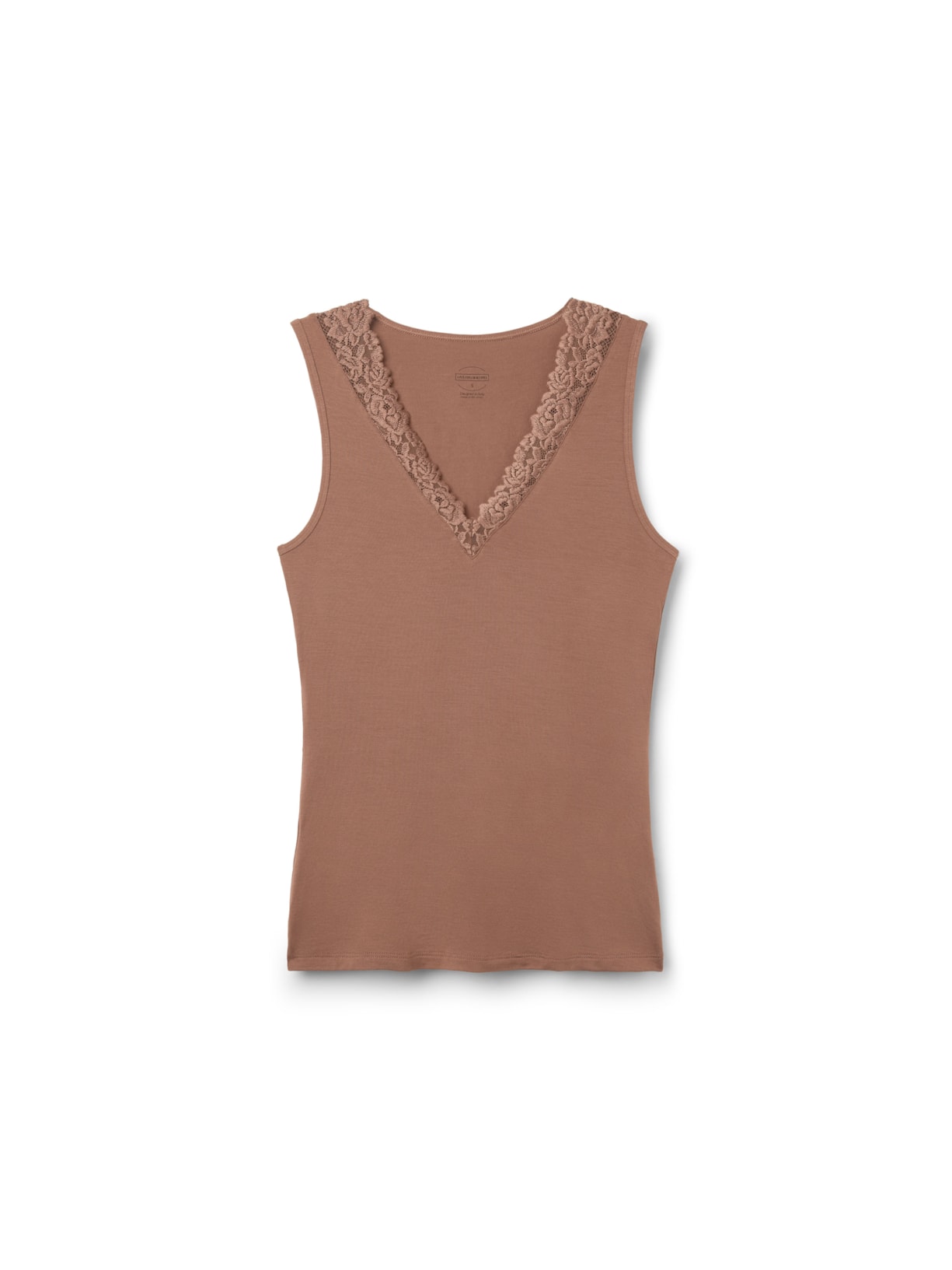 Regata Em Modal e Renda Pretty Flower Marrom Intimissimi