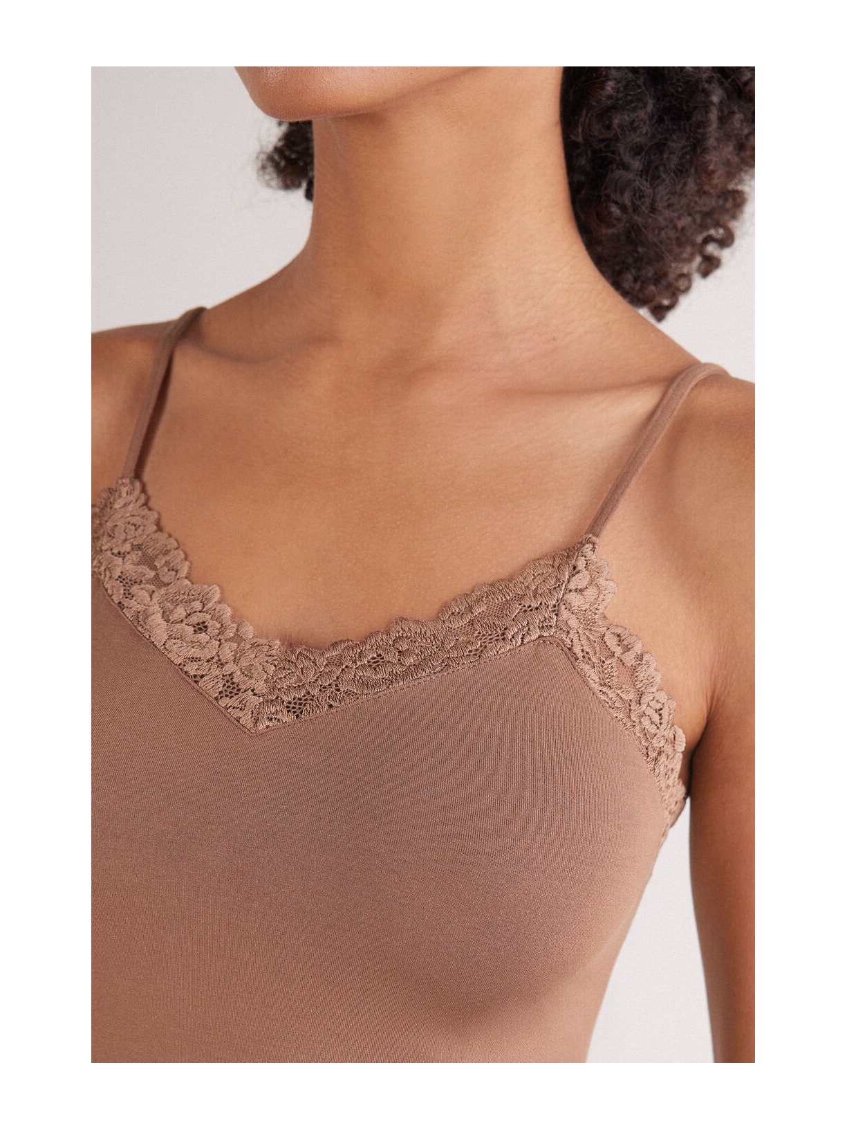 Regata Em Modal Pretty Flowers Marrom Intimissimi