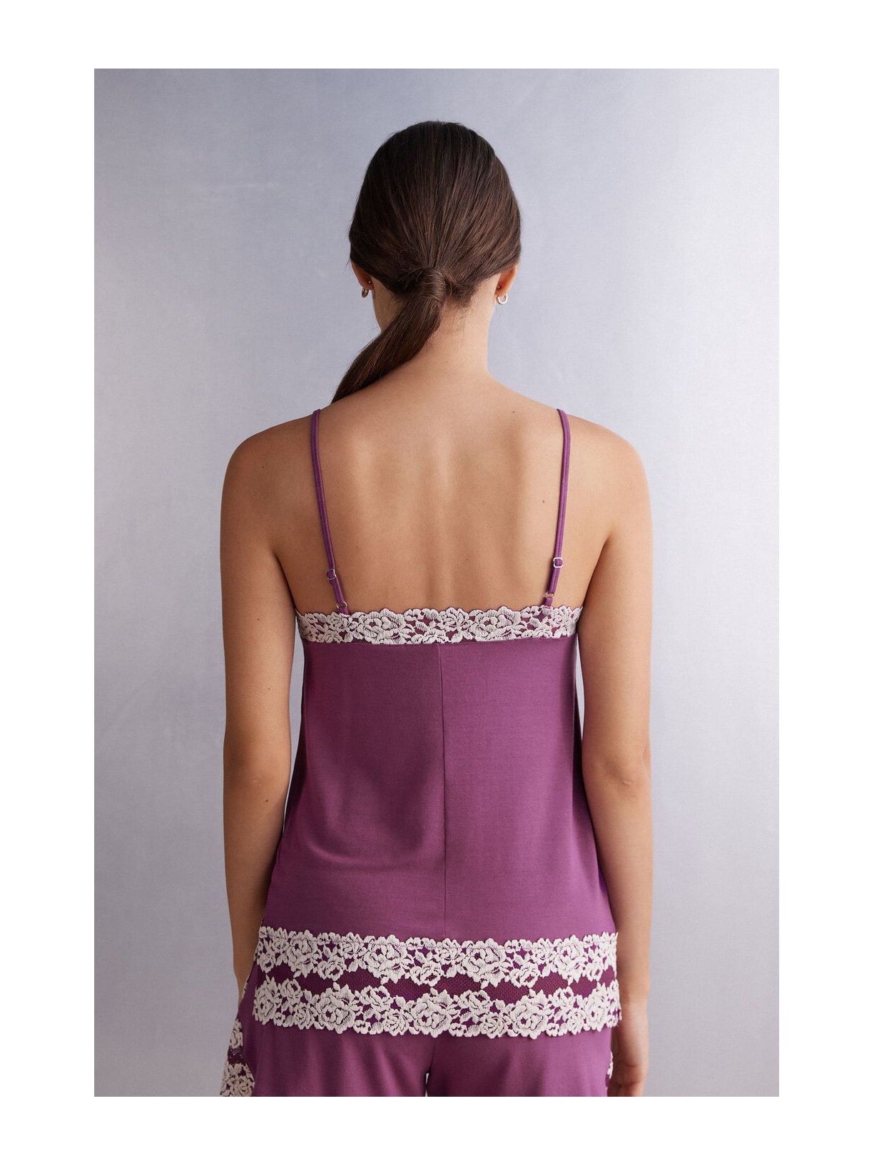 Regata Em Modal Pretty Flowers Roxo Intimissimi