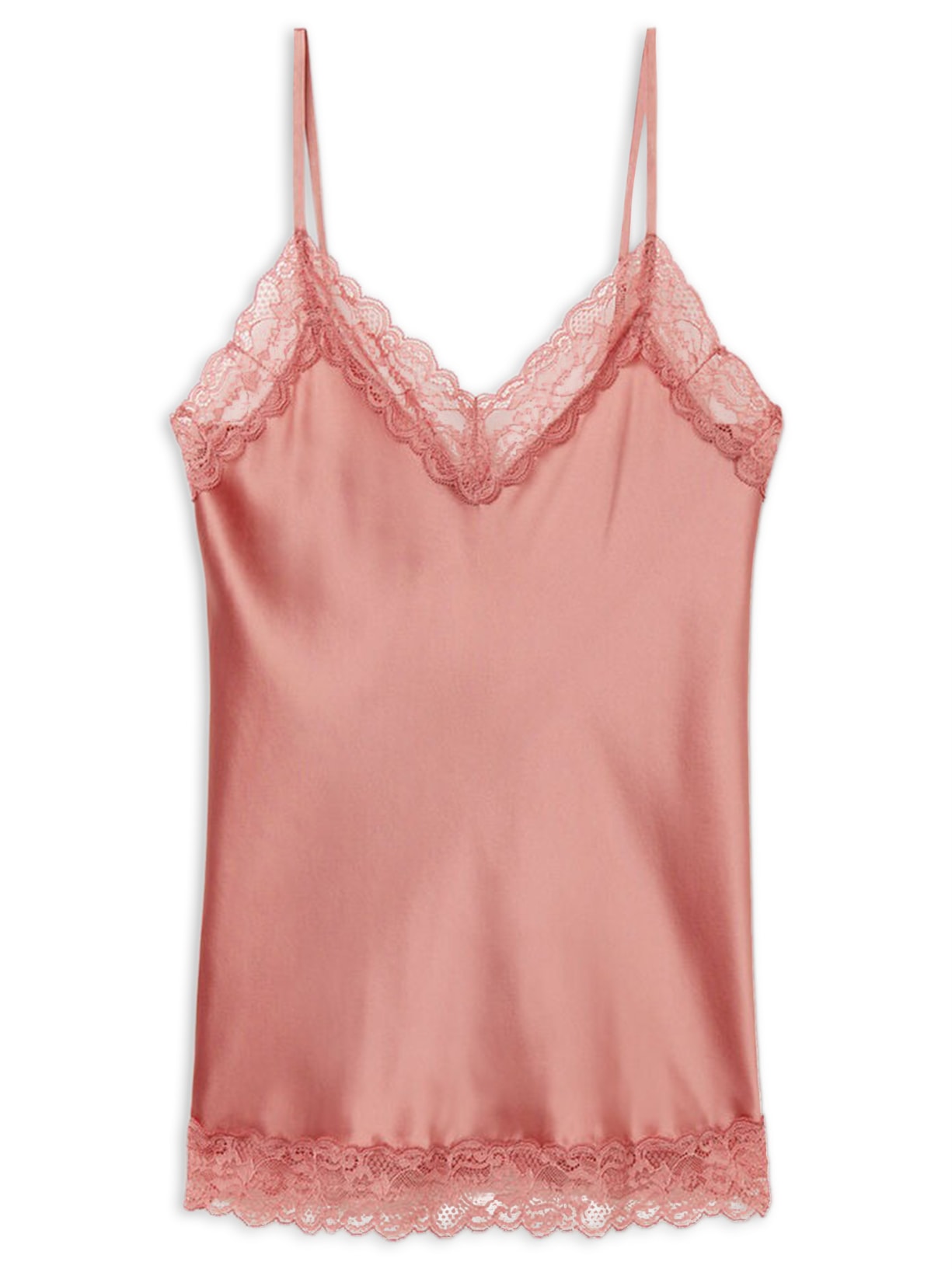 Regata Em Seda e Renda Rosa Intimissimi