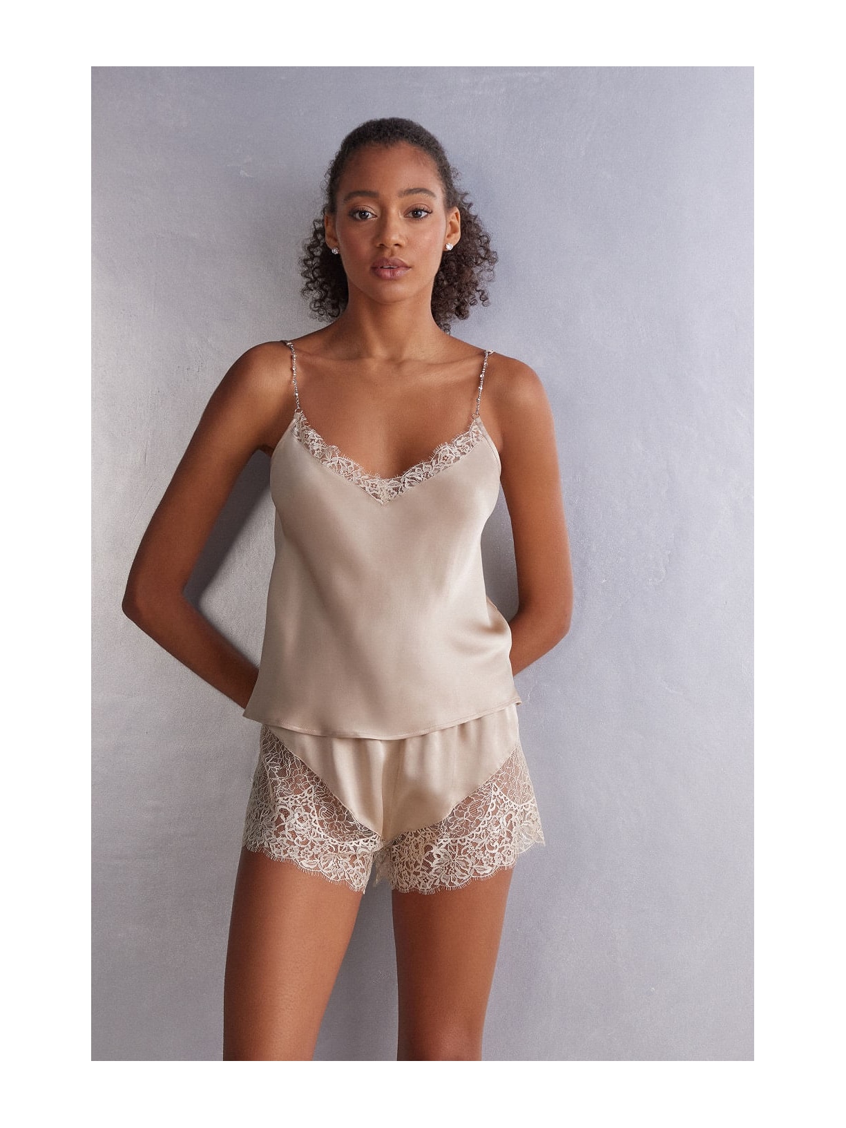 Regata Em Seda Living In Luxe Bege Intimissimi