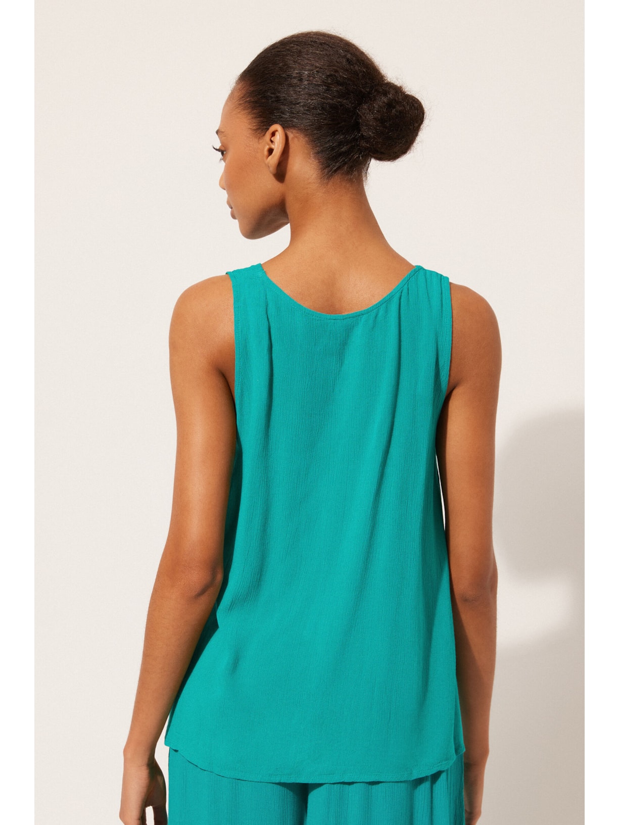 Regata Em Viscose Verde Calzedonia