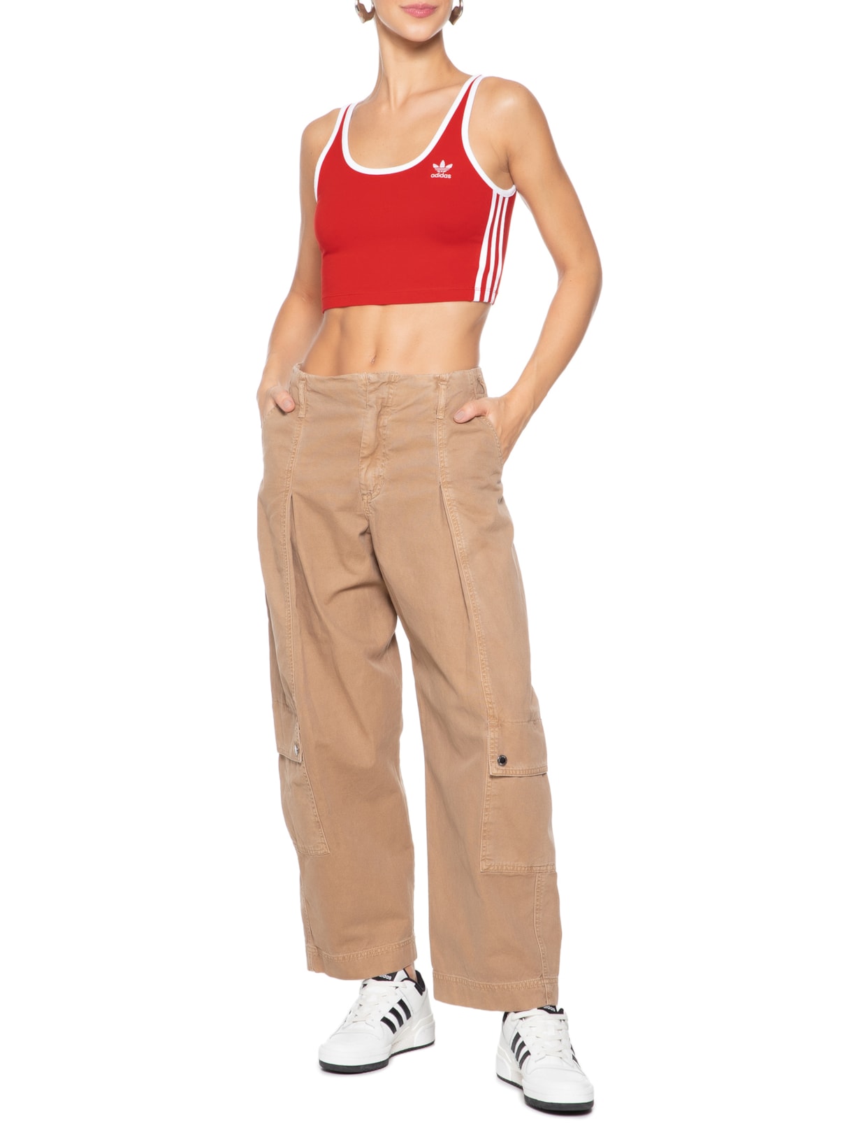 Regata Feminina 3s Bra Top Vermelho Adidas Originals