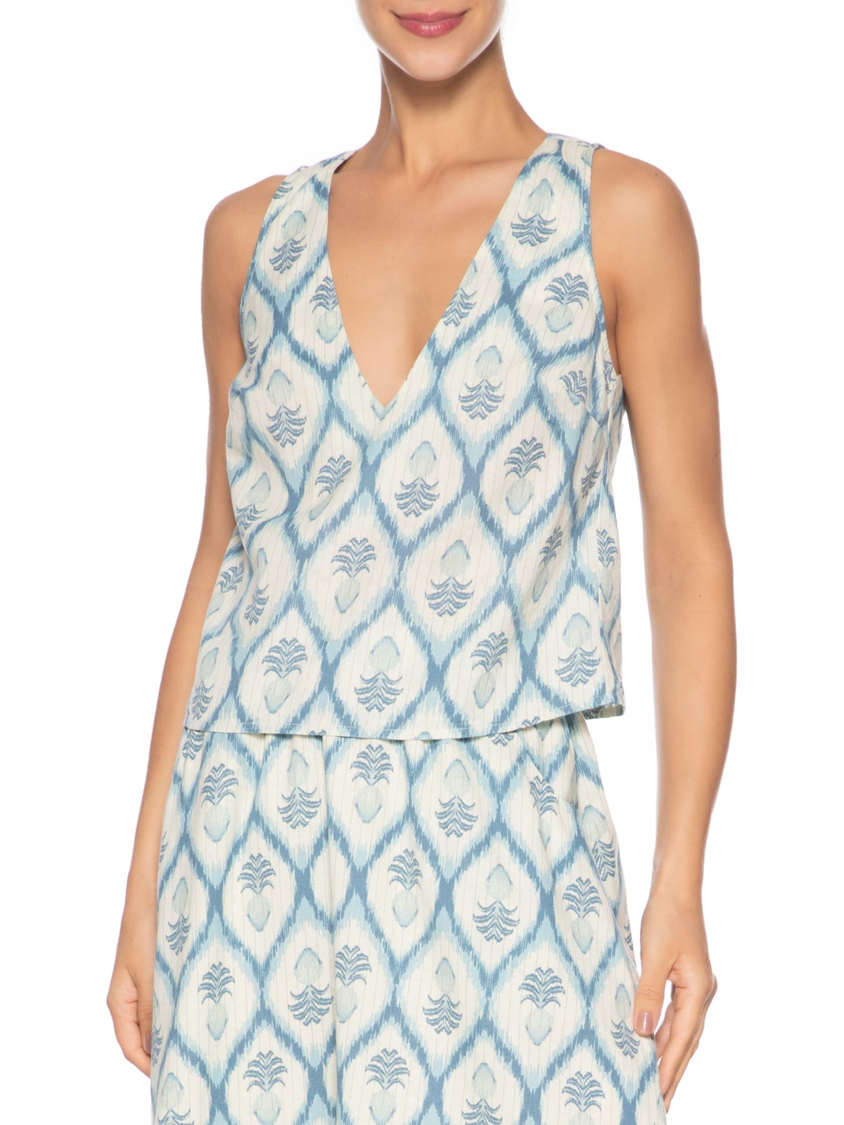 Regata Feminina Abacaxi Azul Le Lis