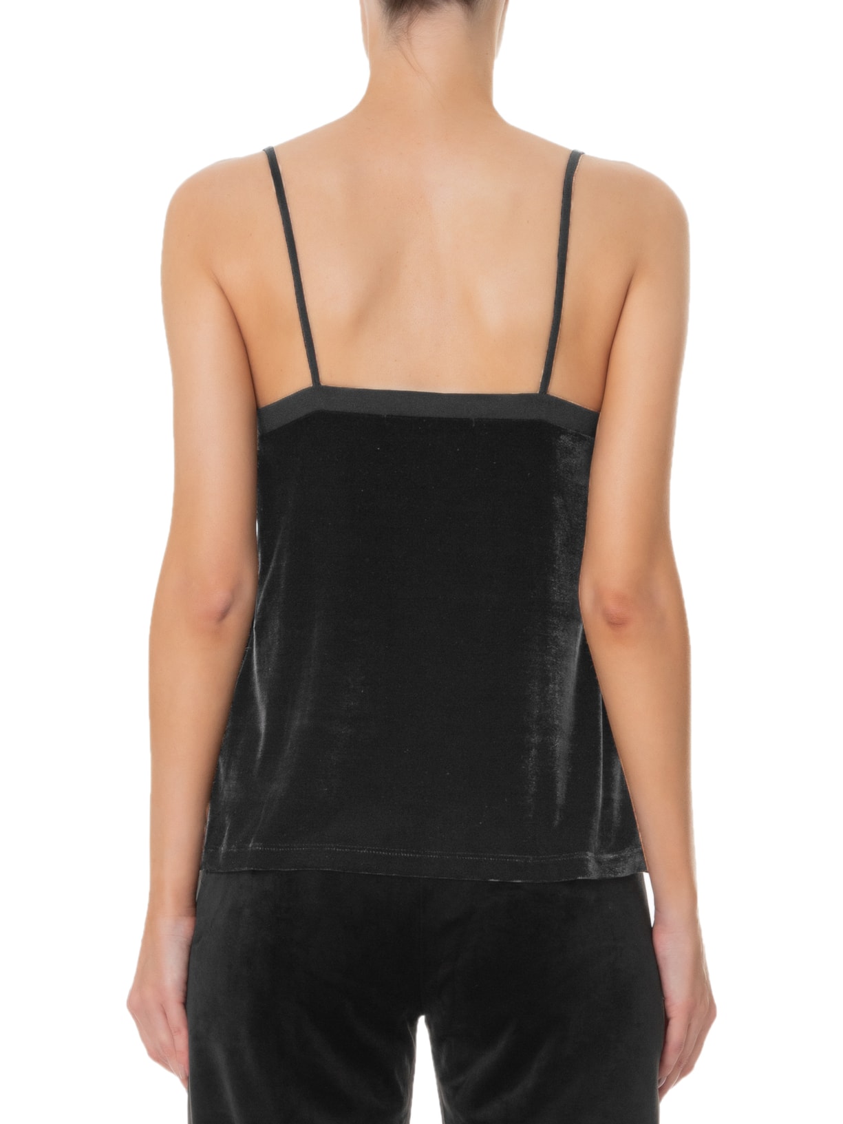 Regata Feminina Alça Veludo Preto Maria Filó