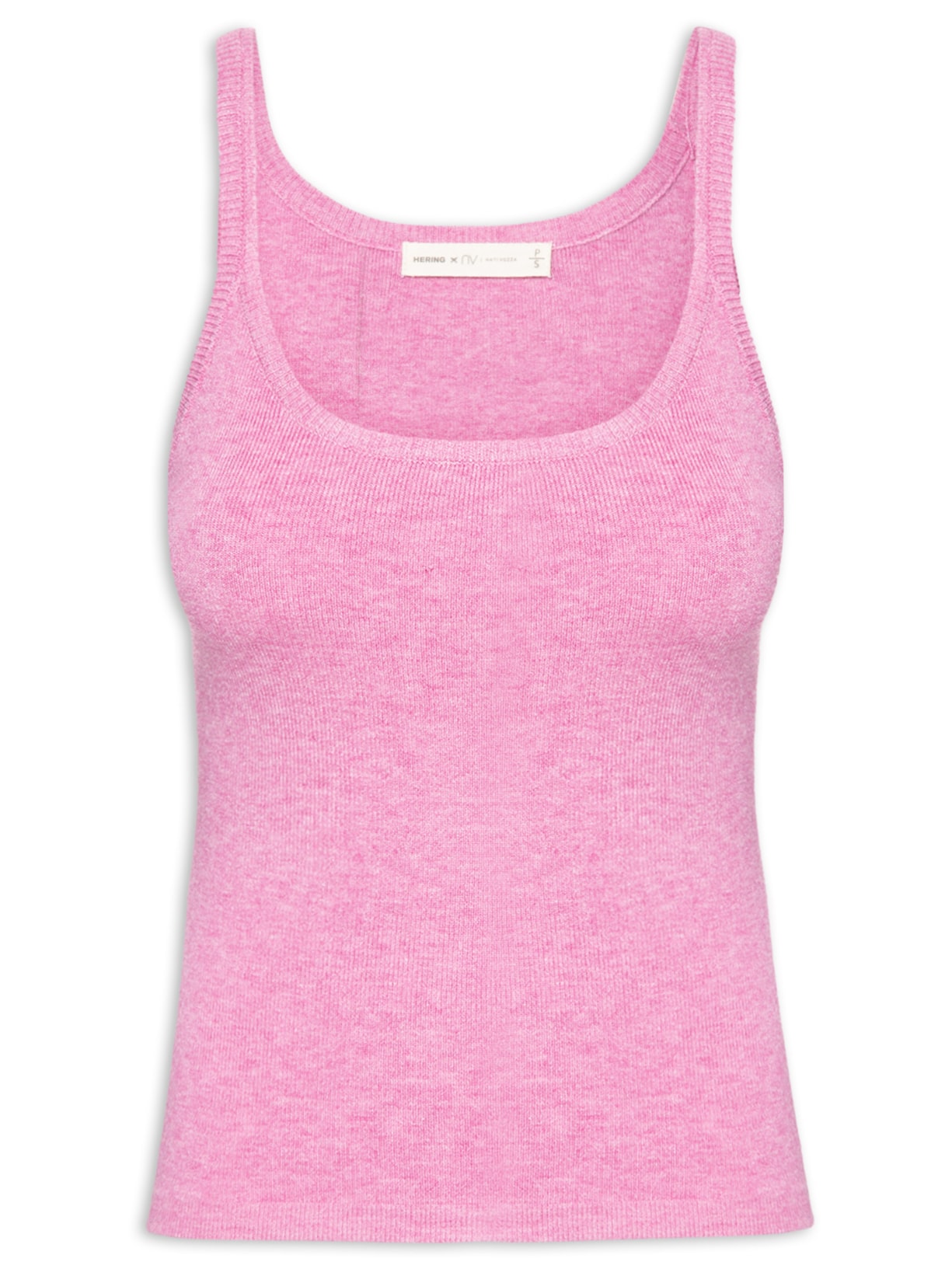 Regata Feminina Alças Finas Em Ribana - Rosa