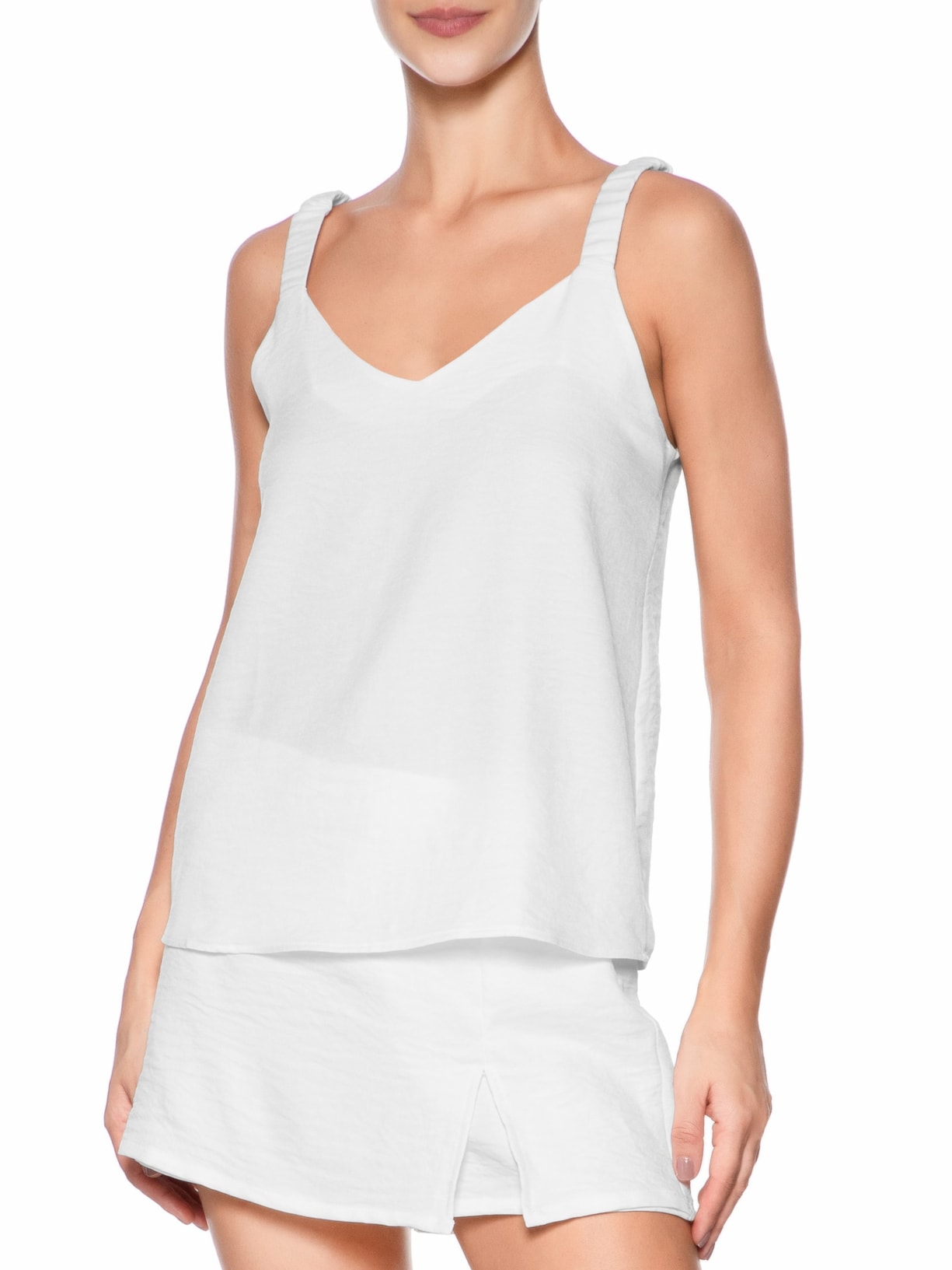 Regata Feminina Alcinha Branco Basiq