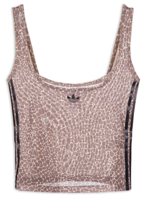 Regata Feminina Allover Print TNK - Marrom