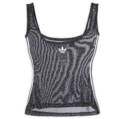 Regata Feminina Allover Print Tnk - Preto