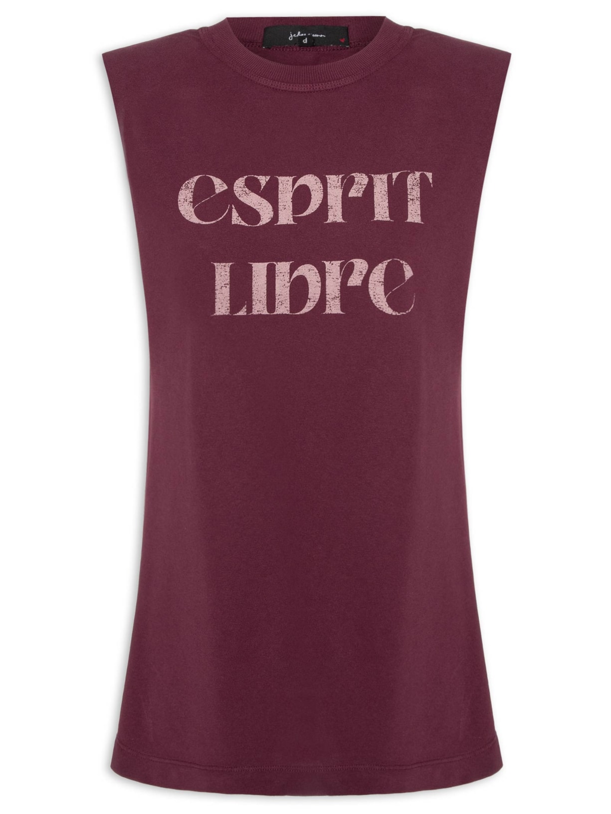 Regata Feminina Alongada Esprit Libre - Vinho