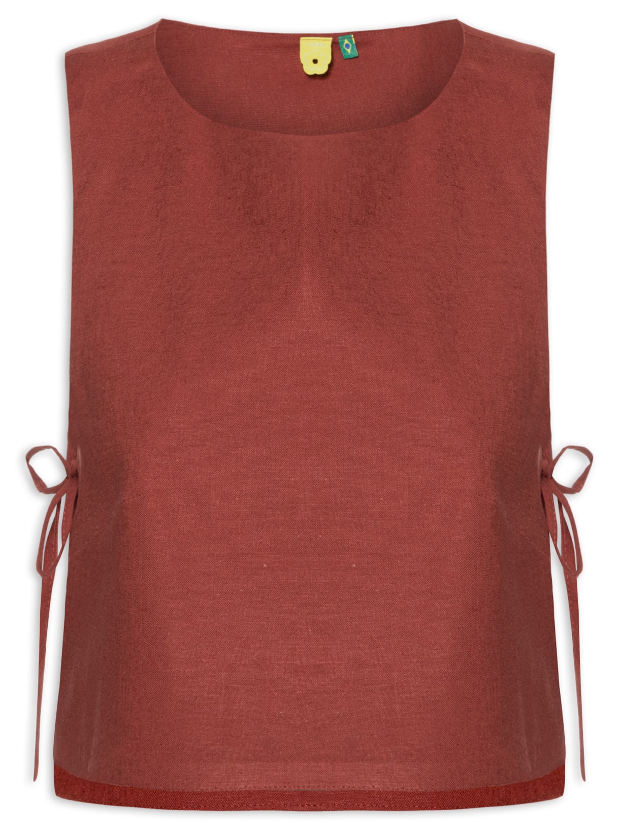 Regata Feminina Amarrações - Marrom