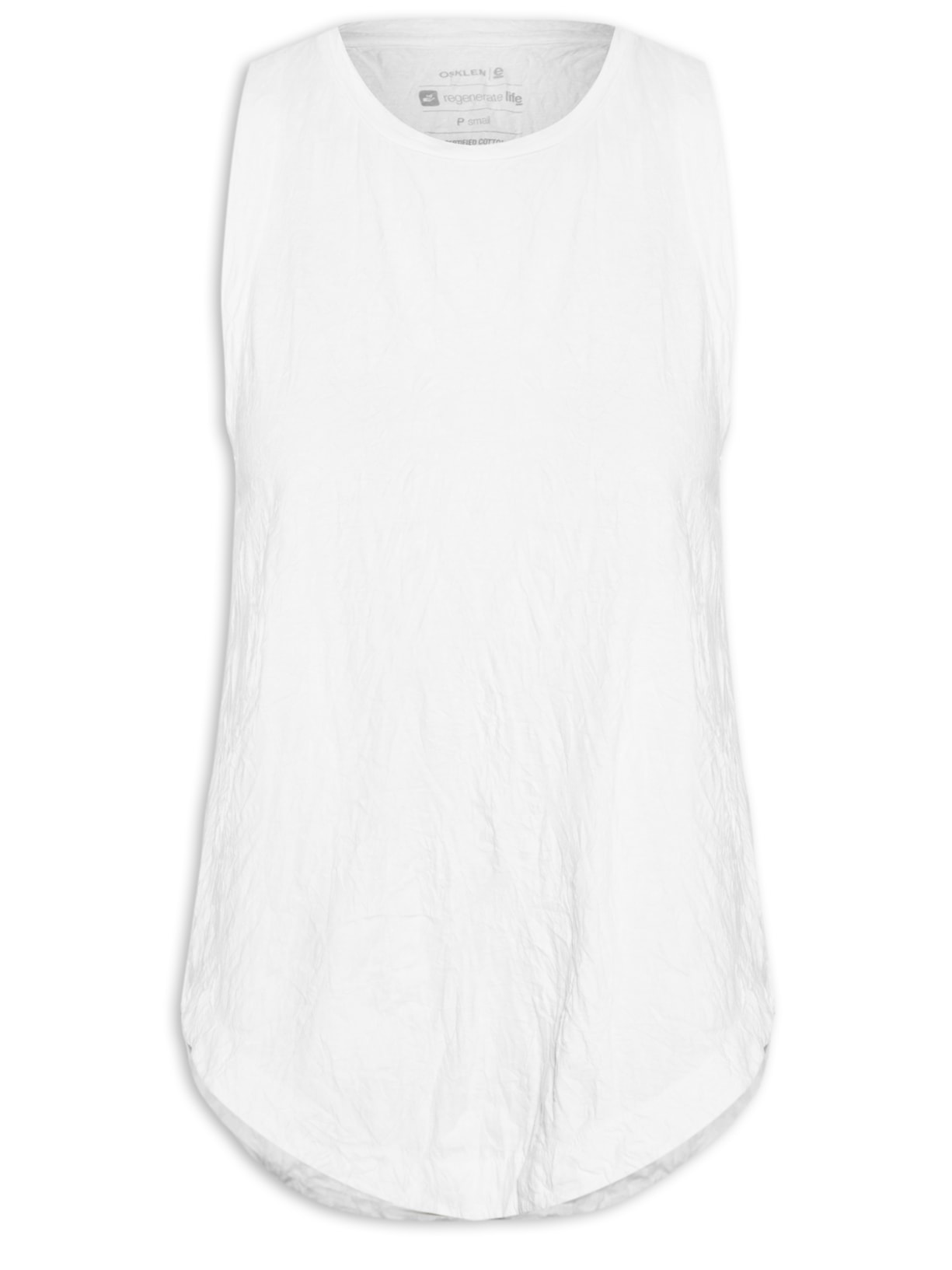 Regata Feminina Amassada - Branco