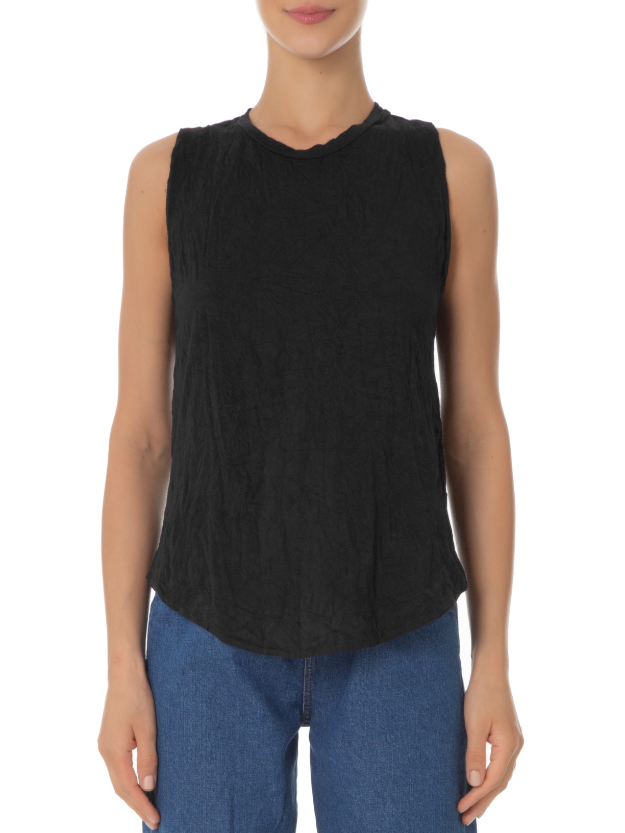 Regata Feminina Amassada Preto Osklen